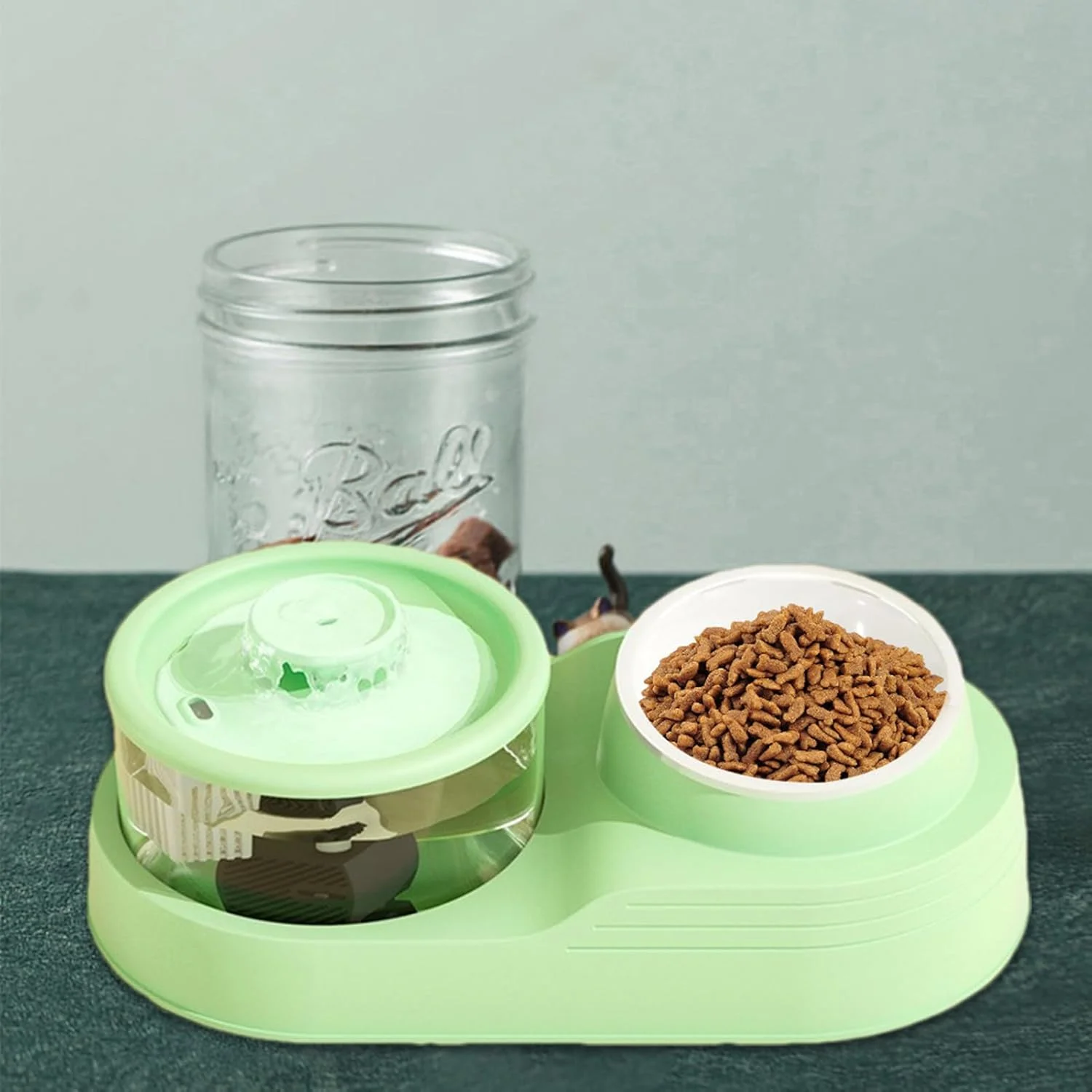 ظرف غذا و آب گربه، ظرف آب اتوماتیک 2 در 1 گربه، طراحی شیبدار برای محافظت از گردن، طراحی بی صدا، لوازم غذا و آب برای استفاده خانگی ظرف غذا و آب گربه، ظرف آب اتوماتیک 2 در 1 گربه، طراحی شیبدار برای محافظت از گردن، طراحی بی صدا، لوازم غذا و آب برای استفاده خانگی