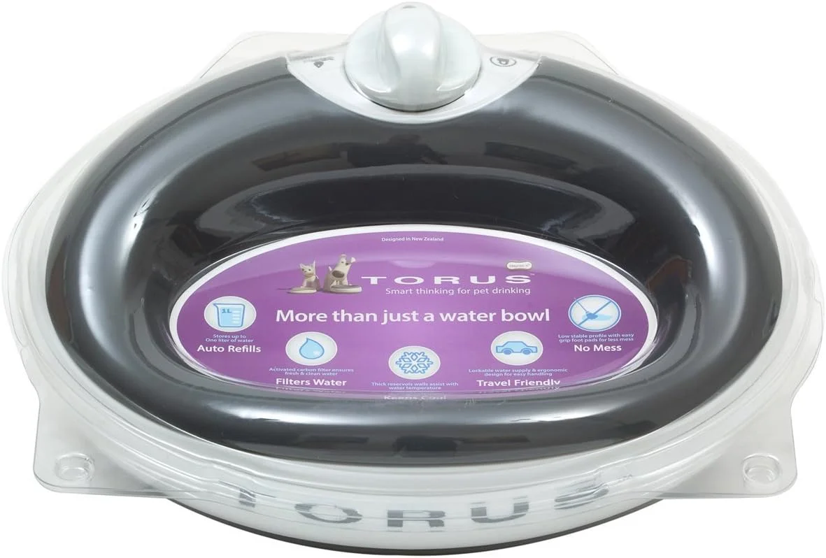 ظرف آب گربه و سگ DOG Copenhagen مدل Torus Heyrex، یک لیتر، ذغالی