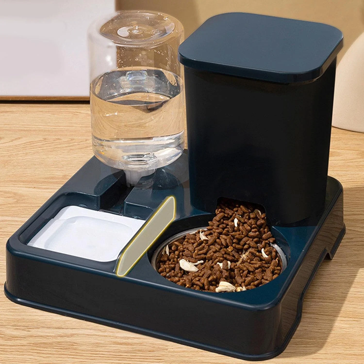 ظرف غذای اتوماتیک گربه - ایستگاه خودکار غذا و آب - لوازم حیوانات خانگی، سیستم توزیع غذا و نوشیدنی برای توله سگ ها و بچه گربه های کوچک تا متوسط