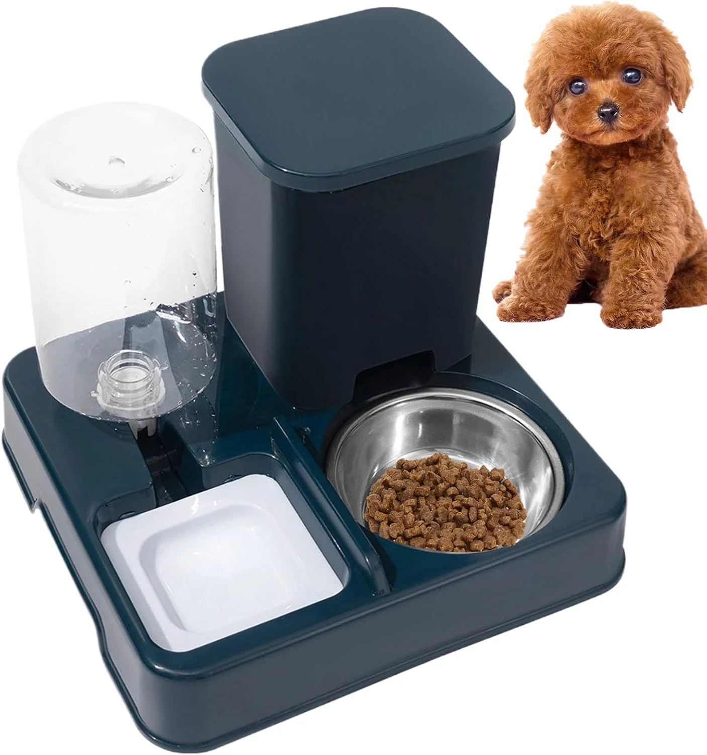 ظرف غذای اتوماتیک گربه، ظرف غذا و آب خودکار گربه | لوازم توزیع غذا و نوشیدنی حیوانات خانگی کوچک تا متوسط ​​برای بچه گربه ها و توله سگ ها در خانه