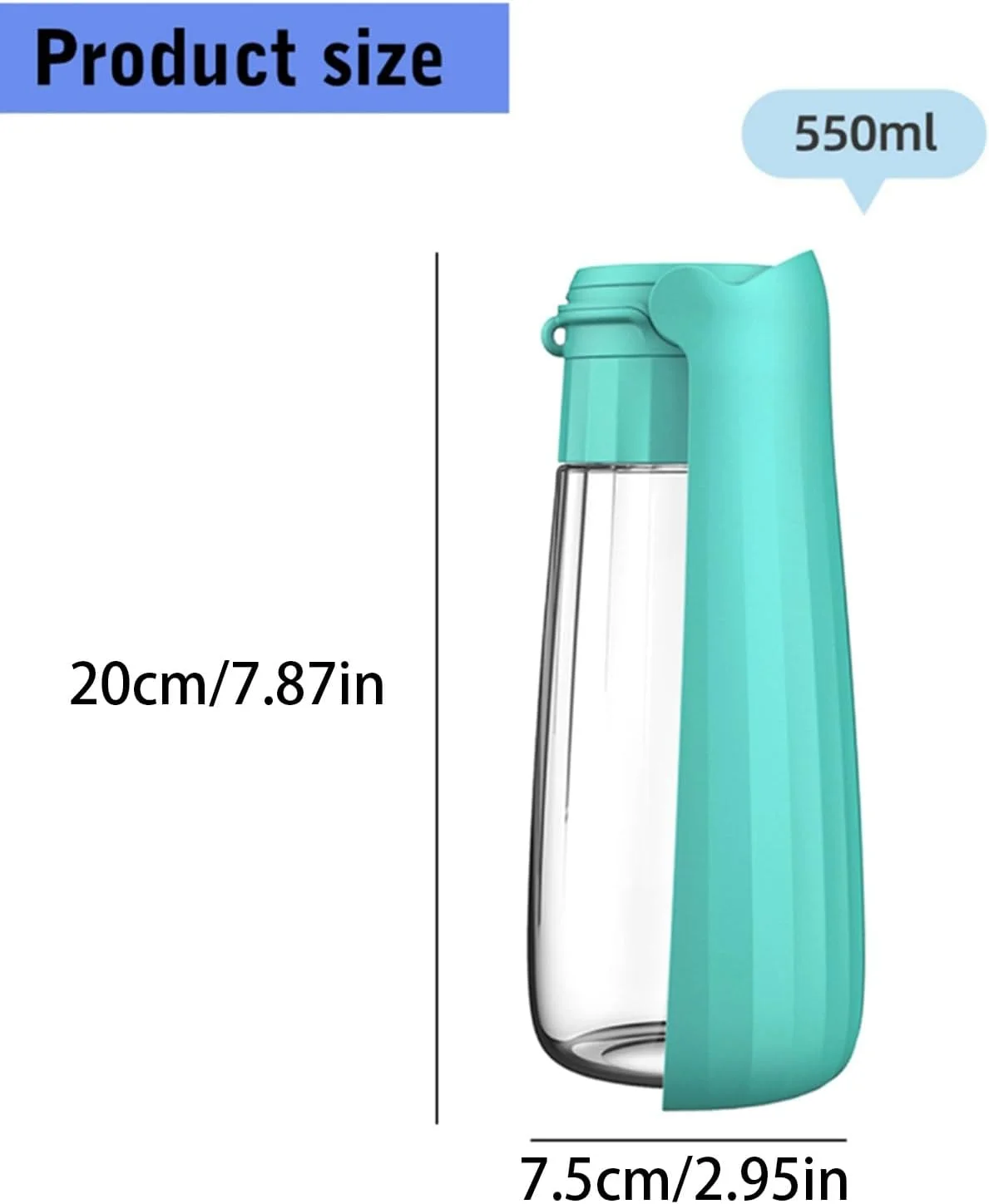 بطری آب و غذای حیوانات خانگی، ضد نشت، لوازم غذا دهی و آبرسانی، قمقمه آب، مناسب سفر