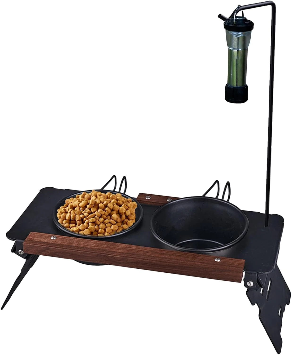 پایه ظرف غذای سگ مرتفع، ایستگاه تغذیه قابل تنظیم و قابل حمل گربه - ایستگاه تغذیه حیوانات خانگی برای غذا خوردن و آب نوشیدن در خانه، حیاط، داخل و خارج از منزل