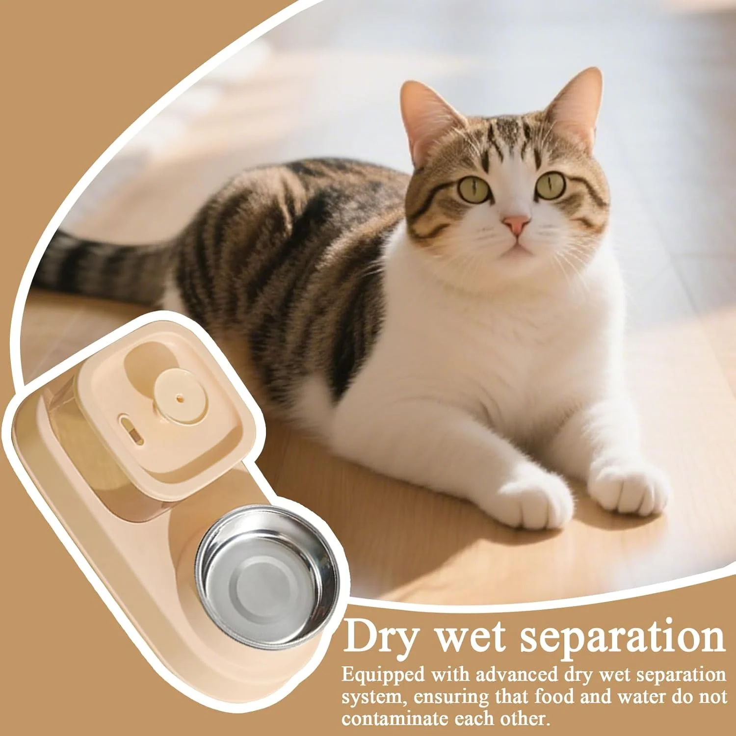 ظرف غذا و آب گربه | ظرف غذای بدون ریزش گربه - آبخوری حیوانات خانگی برای ایستگاه تغذیه روزانه توله سگ بچه گربه نوشیدنی مسافرت در فضای باز سالمند