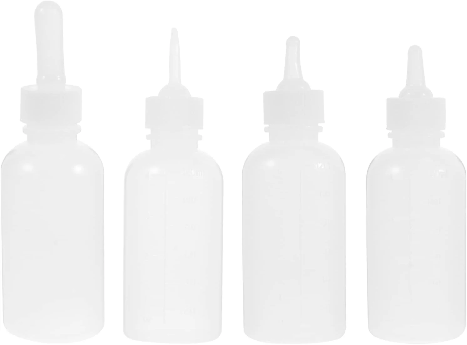 ست 4 عددی شیشه شیر حیوانات خانگی، شیشه شیر سیلیکونی برای بچه گربه، ابزار شیردهی حیوانات خانگی برای تغذیه و آبرسانی توله سگ و گربه