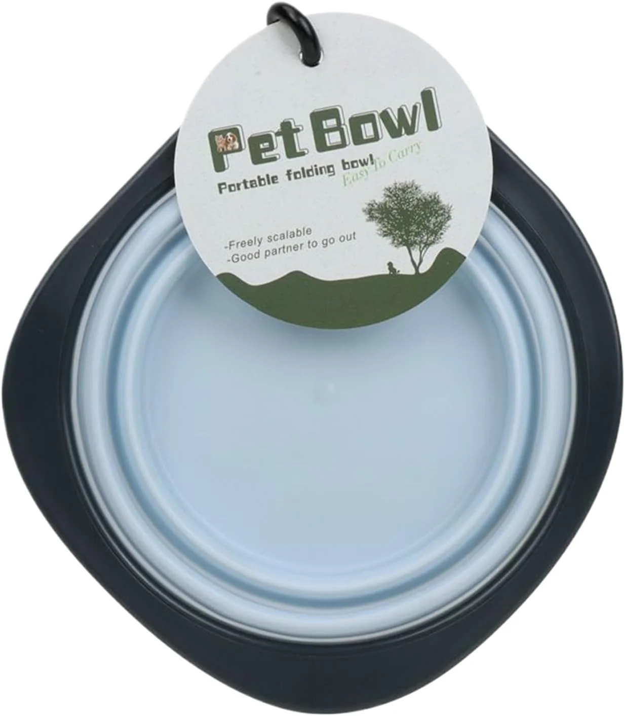 کاسه تاشو سگ - ظرف تاشو آب قابل حمل - لوازم تغذیه ظرف آب، ظرف غذای حیوانات خانگی برای گربه ها، کمپینگ، پیاده روی و مسافرت