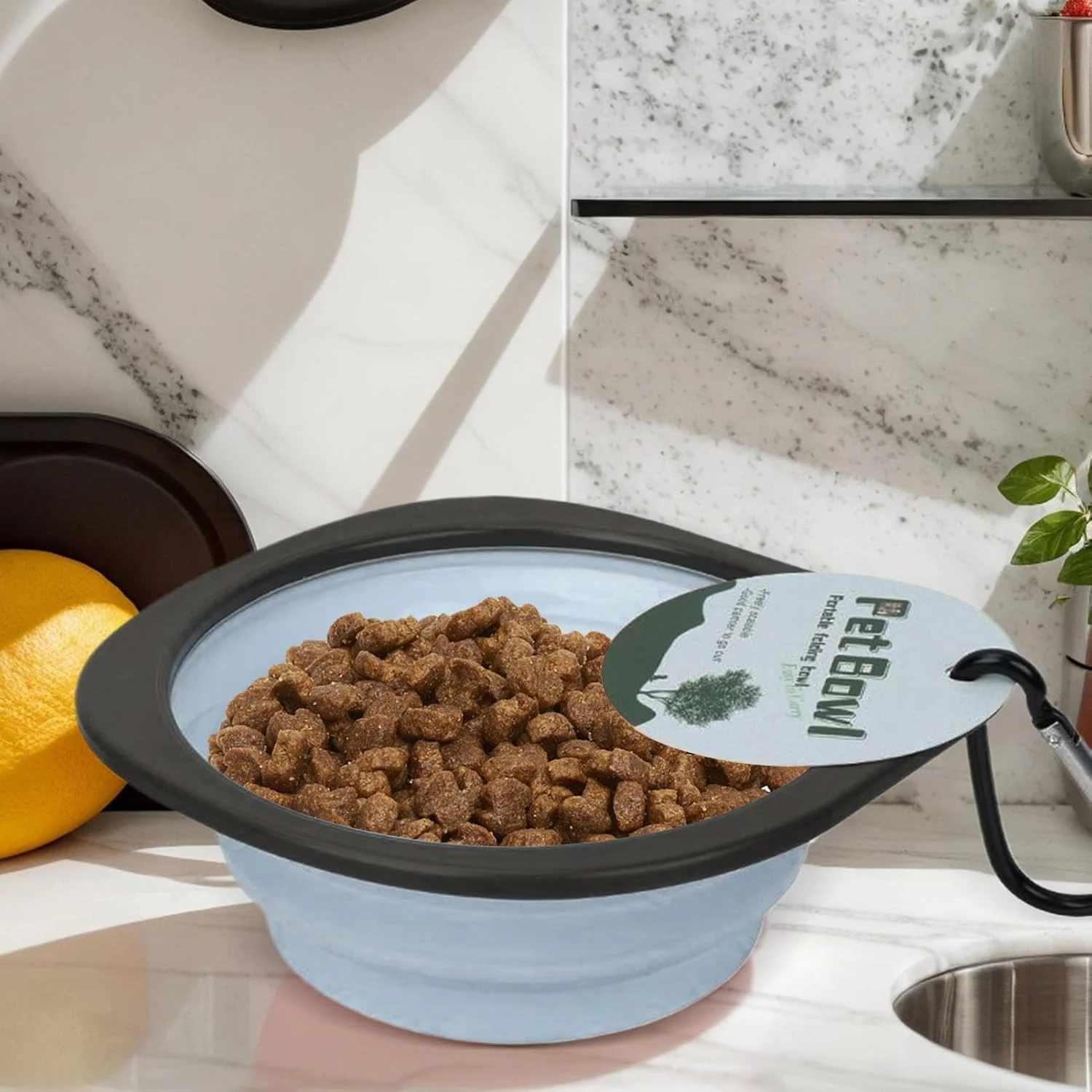 کاسه تاشو سگ - ظرف تاشو آب قابل حمل - لوازم تغذیه ظرف آب، ظرف غذای حیوانات خانگی برای گربه ها، کمپینگ، پیاده روی و مسافرت