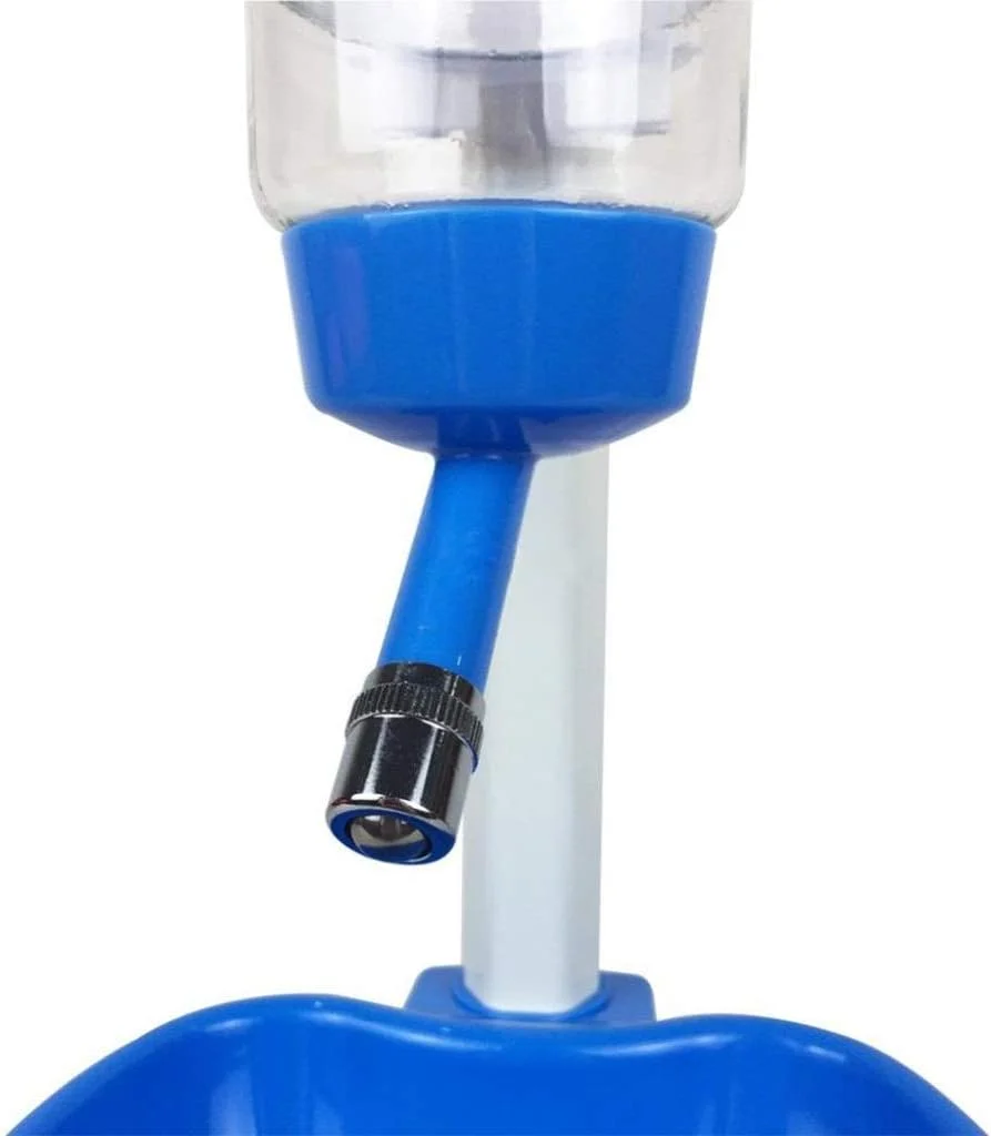 آبخوری اتوماتیک سگ و گربه با بطری پلاستیکی 500 میلی لیتری، لوازم جانبی حیوانات خانگی (رنگ: آبی)