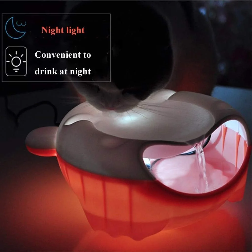 آبخوری اتوماتیک سگ و گربه USB با چراغ شب، دستگاه پخش آب و غذا برای حیوانات خانگی (رنگ: C)