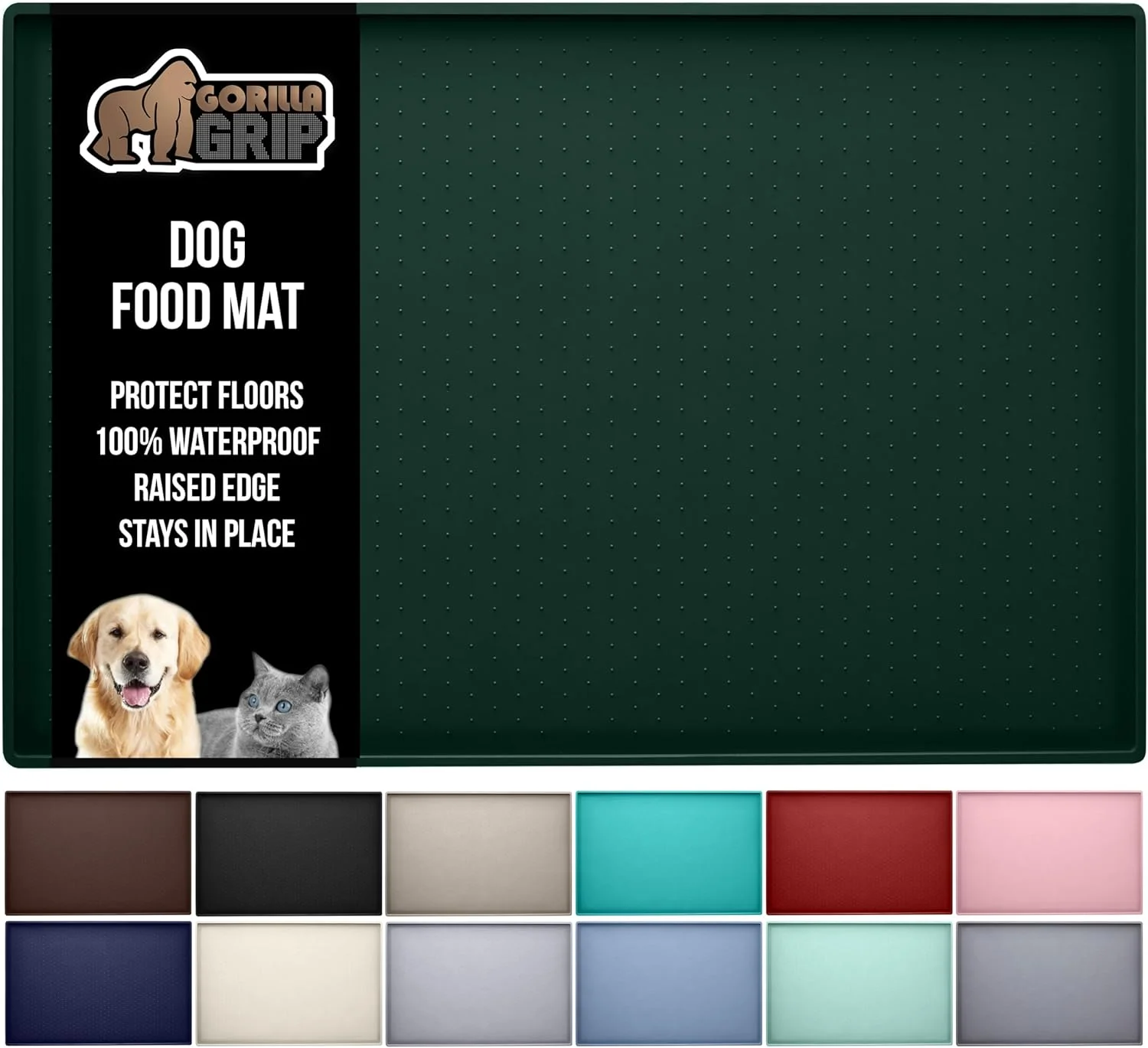 زیرانداز سیلیکونی تغذیه حیوانات خانگی گوریلا گریپ، ضد آب، لبه دار، بدون BPA، مناسب برای سگ و گربه، جلوگیری از ریختن غذا، محافظت از کف، زیر بشقابی برای کاسه آب سگ و گربه، لوازم جانبی حیوانات خانگی، 71x46 سانتیمتر، سبز زیرانداز سیلیکونی تغذیه حیوانات خانگی گوریلا گریپ، ضد آب، لبه دار، بدون BPA، مناسب برای سگ و گربه، جلوگیری از ریختن غذا، محافظت از کف، زیر بشقابی برای کاسه آب سگ و گربه، لوازم جانبی حیوانات خانگی، 71x46 سانتیمتر، سبز
