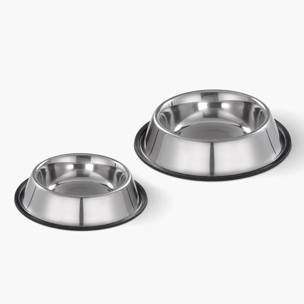 ظرف غذای استیل ضد زنگ سگ خانگی هوم باکس - 2.5 لیتر نقره ای