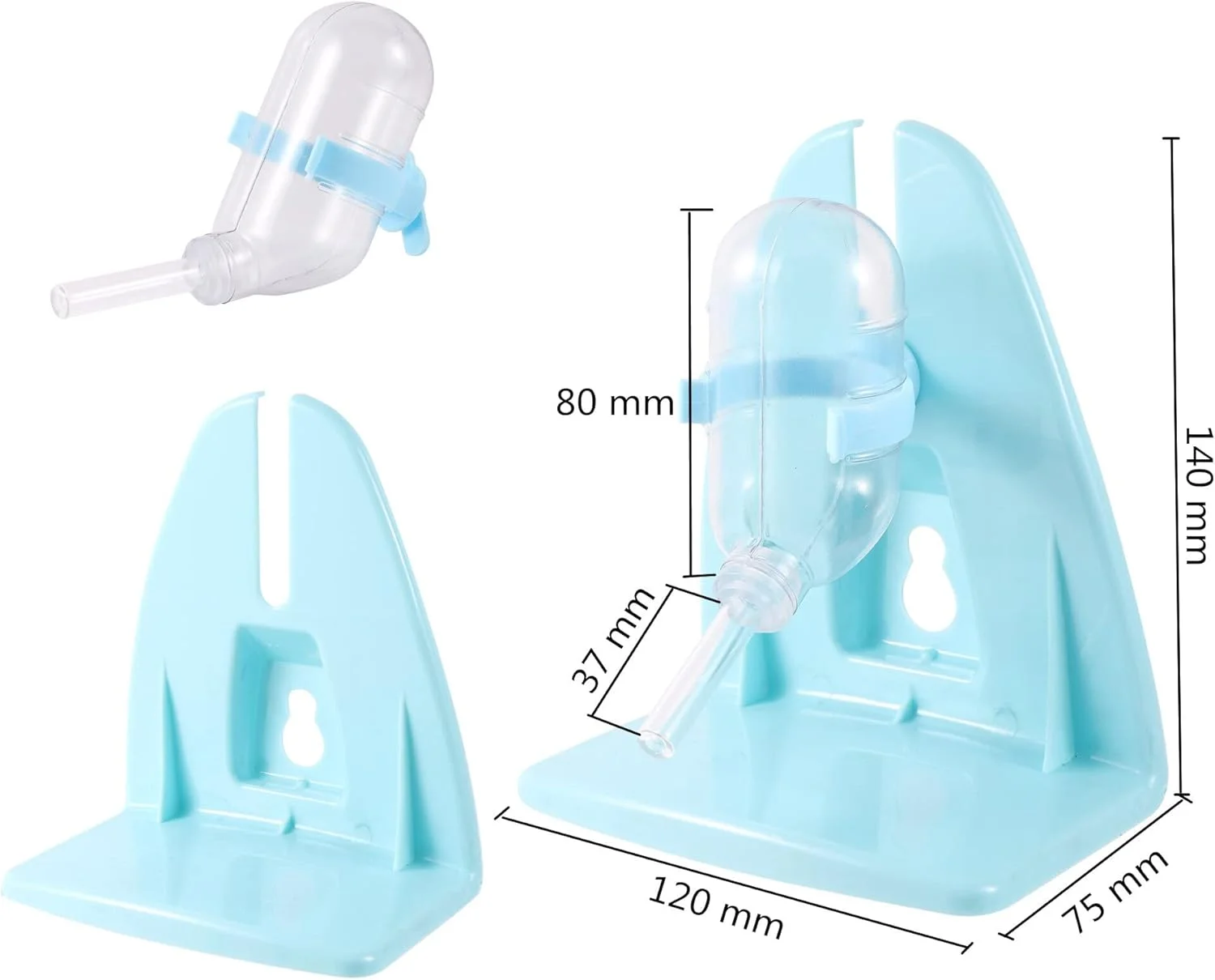 ظرف غذا و آبخوری خلاء 60 میلی لیتری HUFFA برای سگ و گربه، ظرف غذا و آب، بطری نوشیدنی چند رنگ، محصولات حیوانات خانگی (رنگ: چند رنگ)