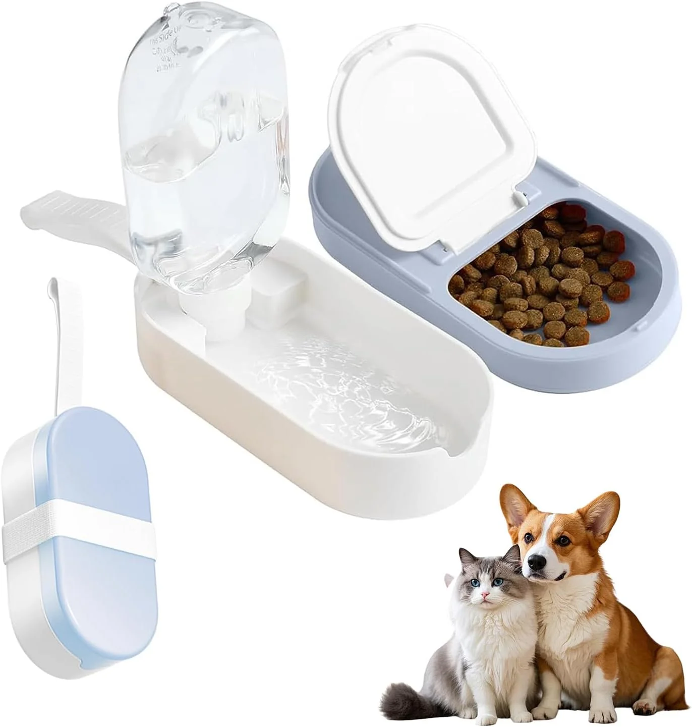 بطری آب سگ، کاسه سگ 2 در 1، ظرف غذای بزرگ مناسب برای تشویقی، استیک، چوب، و سایر خوراکی ها، قمقمه آب قابل حمل حیوانات خانگی برای پیاده روی، مسافرت، کاسه گربه و بطری آب حیوانات خانگی بطری آب سگ، کاسه سگ 2 در 1، ظرف غذای بزرگ مناسب برای تشویقی، استیک، چوب، و سایر خوراکی ها، قمقمه آب قابل حمل حیوانات خانگی برای پیاده روی، مسافرت، کاسه گربه و بطری آب حیوانات خانگی