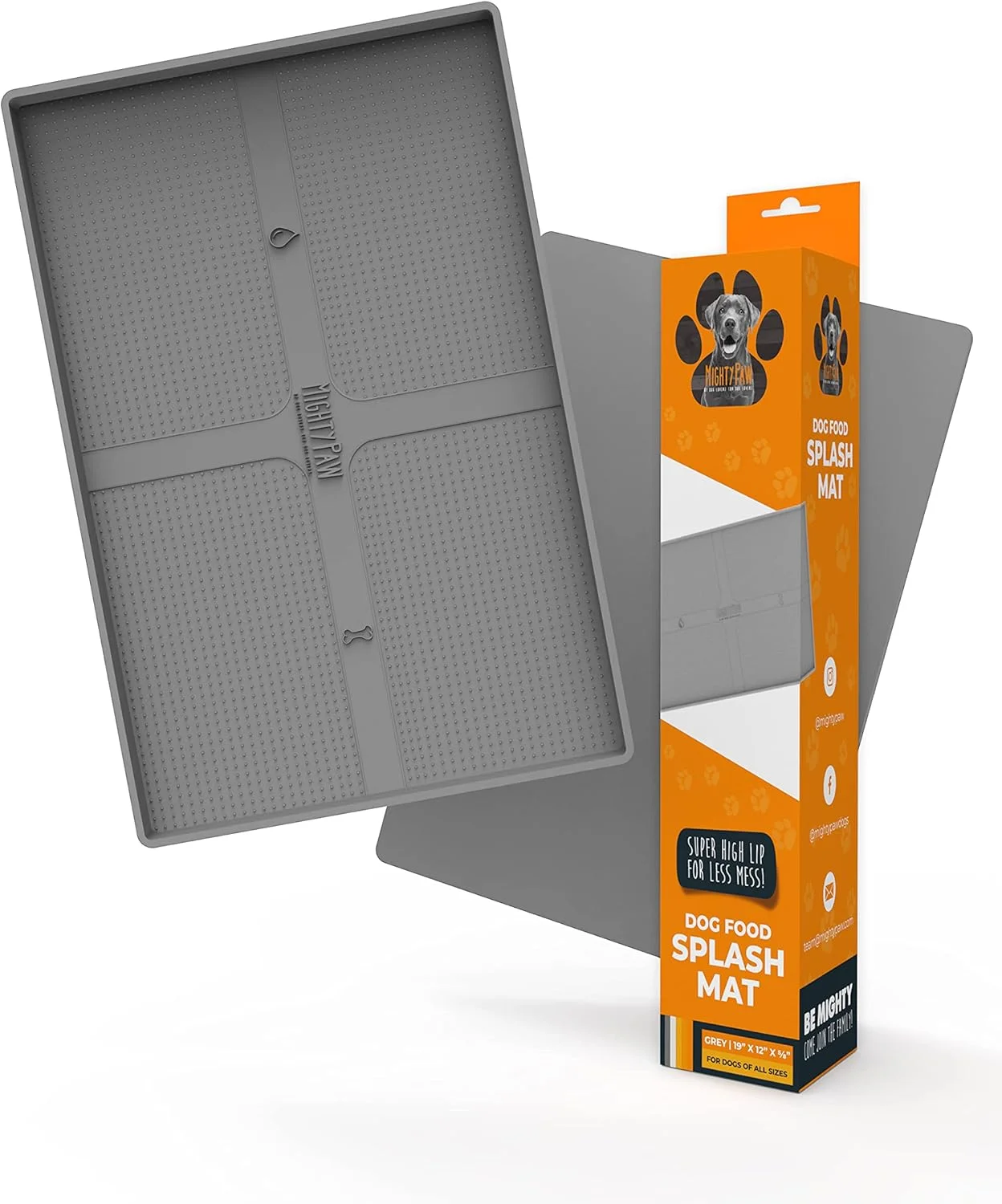 پد زیر ظرف غذای سگ Mighty Paw | پد سیلیکونی با گرید غذایی و بدون BPA. پد زیر ظرف غذا و آب سگ. پد ضد لغزش با لبه بلند. پد زیر ظرف غذای حیوانات خانگی برای ظرف غذا و آب سگ (کوچک/متوسط) پد زیر ظرف غذای سگ Mighty Paw | پد سیلیکونی با گرید غذایی و بدون BPA. پد زیر ظرف غذا و آب سگ. پد ضد لغزش با لبه بلند. پد زیر ظرف غذای حیوانات خانگی برای ظرف غذا و آب سگ (کوچک/متوسط)