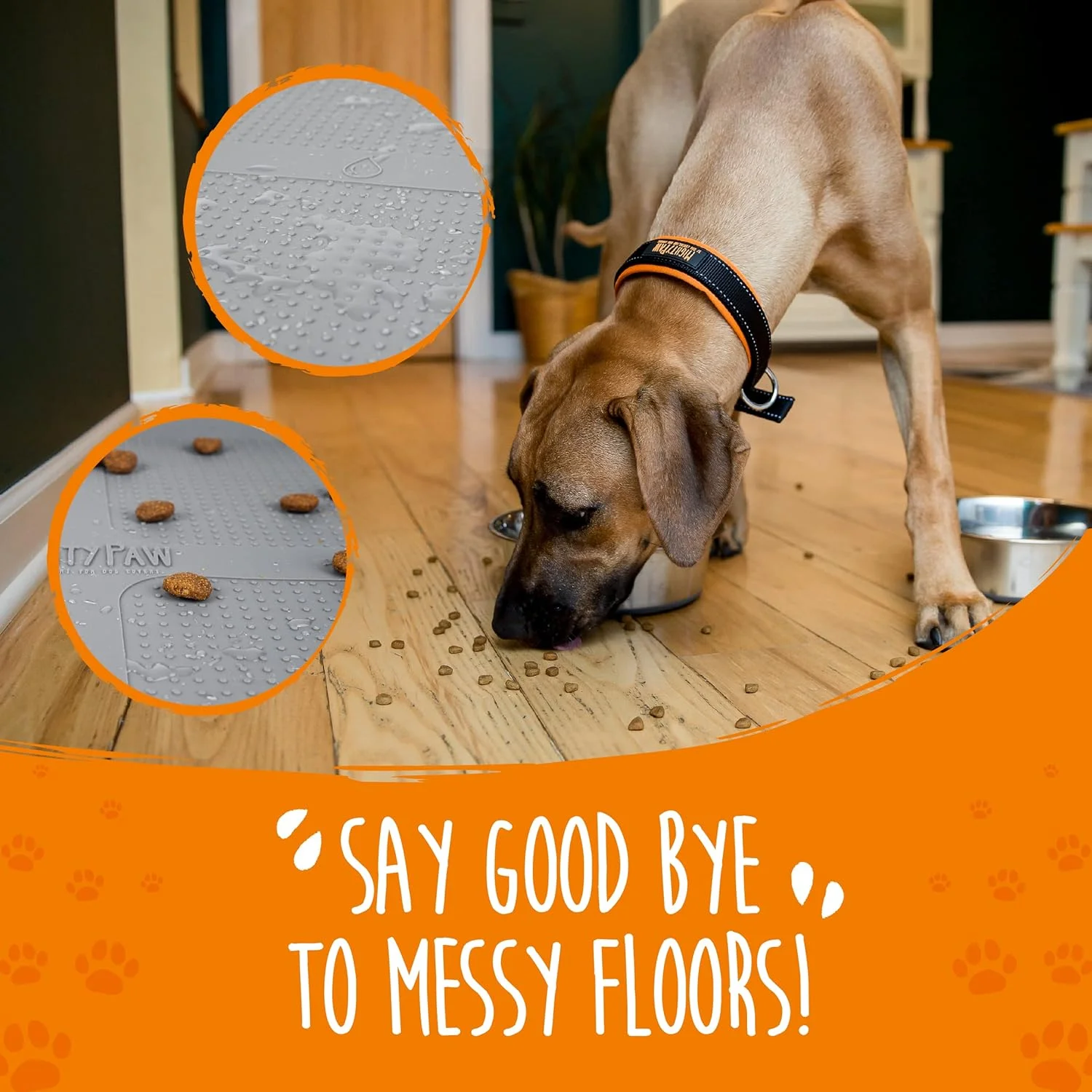 پد زیر ظرف غذای سگ Mighty Paw | پد سیلیکونی با گرید غذایی و بدون BPA. پد زیر ظرف غذا و آب سگ. پد ضد لغزش با لبه بلند. پد زیر ظرف غذای حیوانات خانگی برای ظرف غذا و آب سگ (کوچک/متوسط) پد زیر ظرف غذای سگ Mighty Paw | پد سیلیکونی با گرید غذایی و بدون BPA. پد زیر ظرف غذا و آب سگ. پد ضد لغزش با لبه بلند. پد زیر ظرف غذای حیوانات خانگی برای ظرف غذا و آب سگ (کوچک/متوسط)