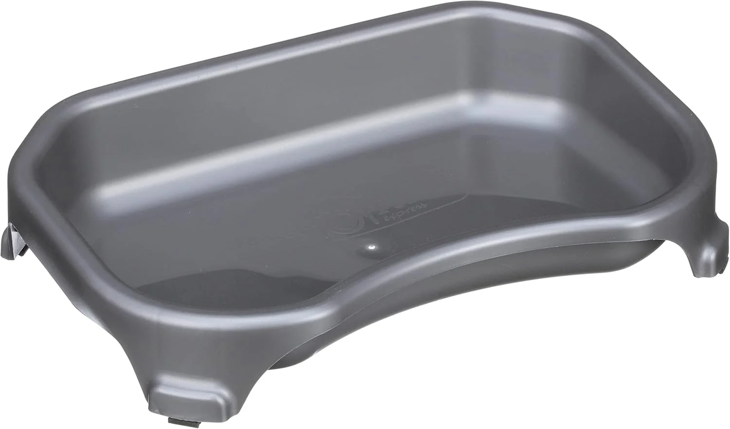 کاسه بزرگ حیوانات خانگی نیتر - کاسه فوق العاده بزرگ برای گربه ها یا سگ های کوچک - سطح بزرگ (ظرفیت 6 پیمانه، خاکستری متالیک)