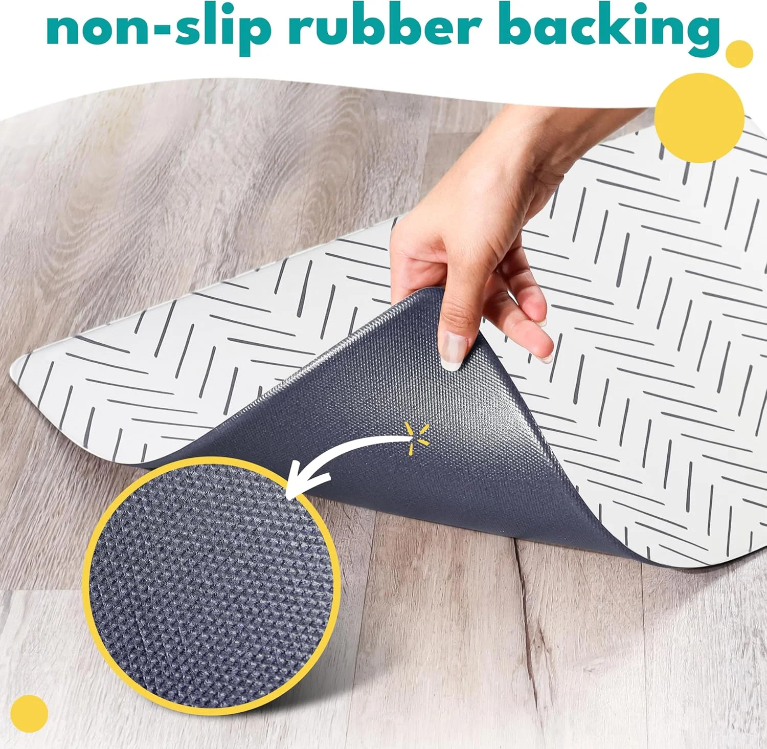 زیرانداز بزرگ ضدآب سگ طرح بوهو NALALAS - زیرانداز غذا و آب حیوانات خانگی، زیرانداز غذای گربه، زیرانداز غذای سگ برای کف - زیراندازهای سازگار با محیط زیست و ضد لغزش سگ - زیرانداز کاسه غذا و آب سگ 42x71 سانتی متر