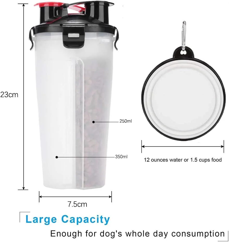 ظرف آب و غذای سفری سگ NeoStyle، 2 در 1، همراه با سینی های سیلیکونی تاشو، ضد نشت، مناسب پیاده روی، کمپینگ و کوهنوردی (سفید) ظرف آب و غذای سفری سگ NeoStyle، 2 در 1، همراه با سینی های سیلیکونی تاشو، ضد نشت، مناسب پیاده روی، کمپینگ و کوهنوردی (سفید)