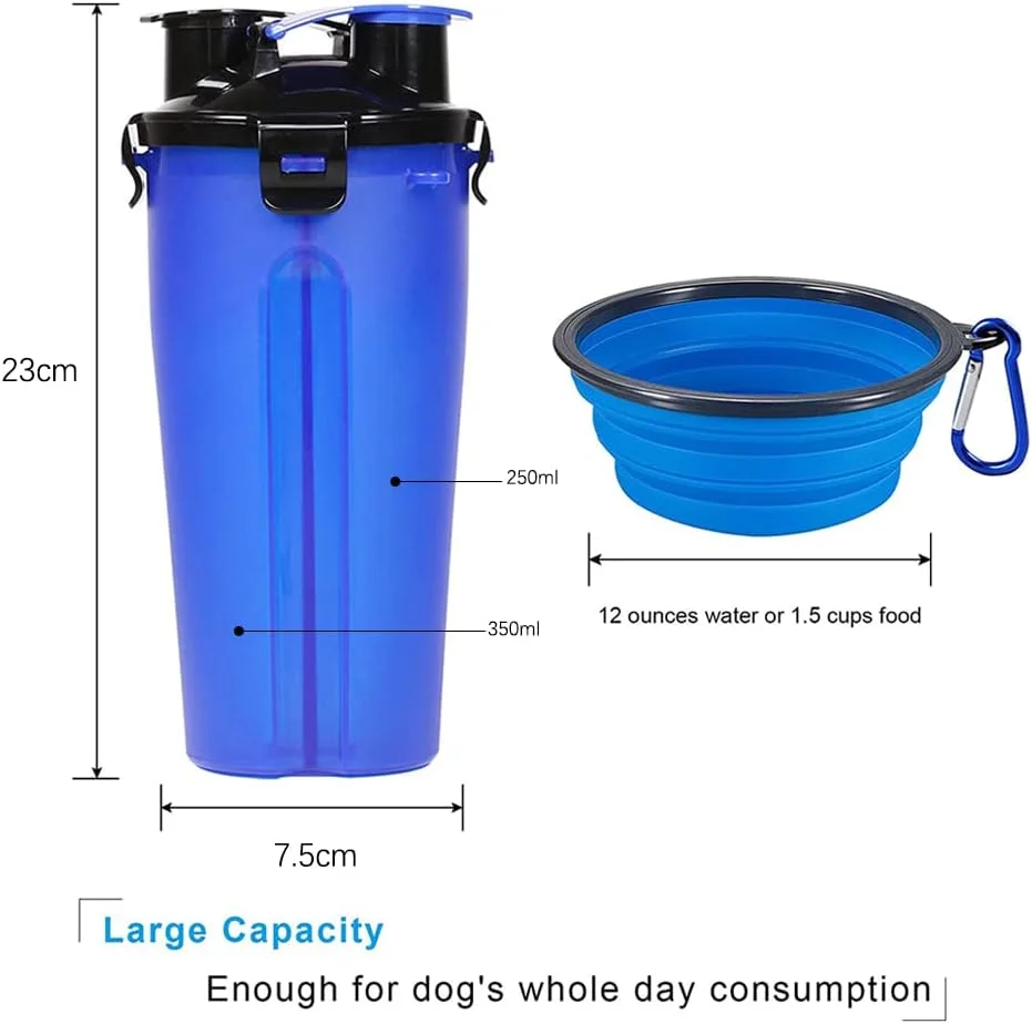 ظرف غذای سگ NeoStyle، ظرف آب و غذای مسافرتی قابل حمل 2 در 1 با سینی های سیلیکونی تاشو، پخش کننده آب و غذای ضد نشت در فضای باز برای پیاده روی، کمپینگ و گردش سگ (آبی) ظرف غذای سگ NeoStyle، ظرف آب و غذای مسافرتی قابل حمل 2 در 1 با سینی های سیلیکونی تاشو، پخش کننده آب و غذای ضد نشت در فضای باز برای پیاده روی، کمپینگ و گردش سگ (آبی)