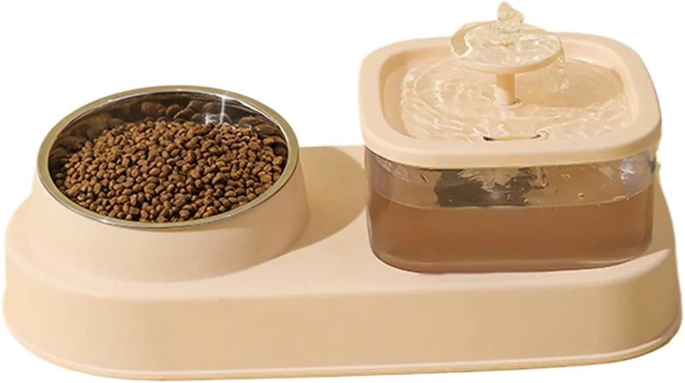 ظرف غذای گربه | ظرف غذای بدون ریزش گربه، لوازم حیوانات خانگی برای ذخیره آب و نوشیدنی روزانه بچه گربه و توله سگ مناسب برای خانواده هایی با چند حیوان خانگی