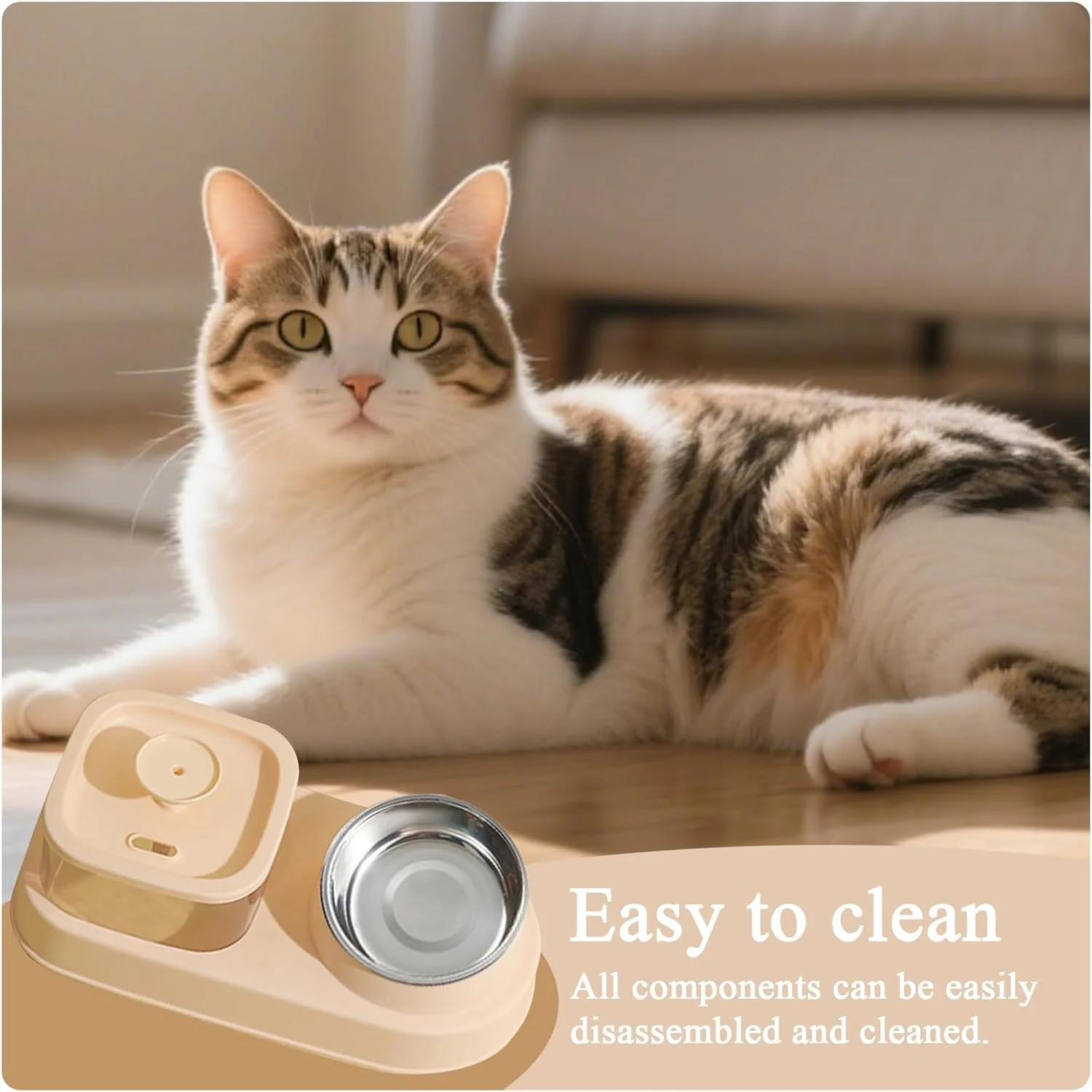 ظرف غذای گربه | کاسه آب غیرقابل ریزش گربه، لوازم حیوانات خانگی برای ذخیره سازی آب آشامیدنی روزانه بچه گربه سگ چند حیوان خانگی ظرف غذای گربه | کاسه آب غیرقابل ریزش گربه، لوازم حیوانات خانگی برای ذخیره سازی آب آشامیدنی روزانه بچه گربه سگ چند حیوان خانگی