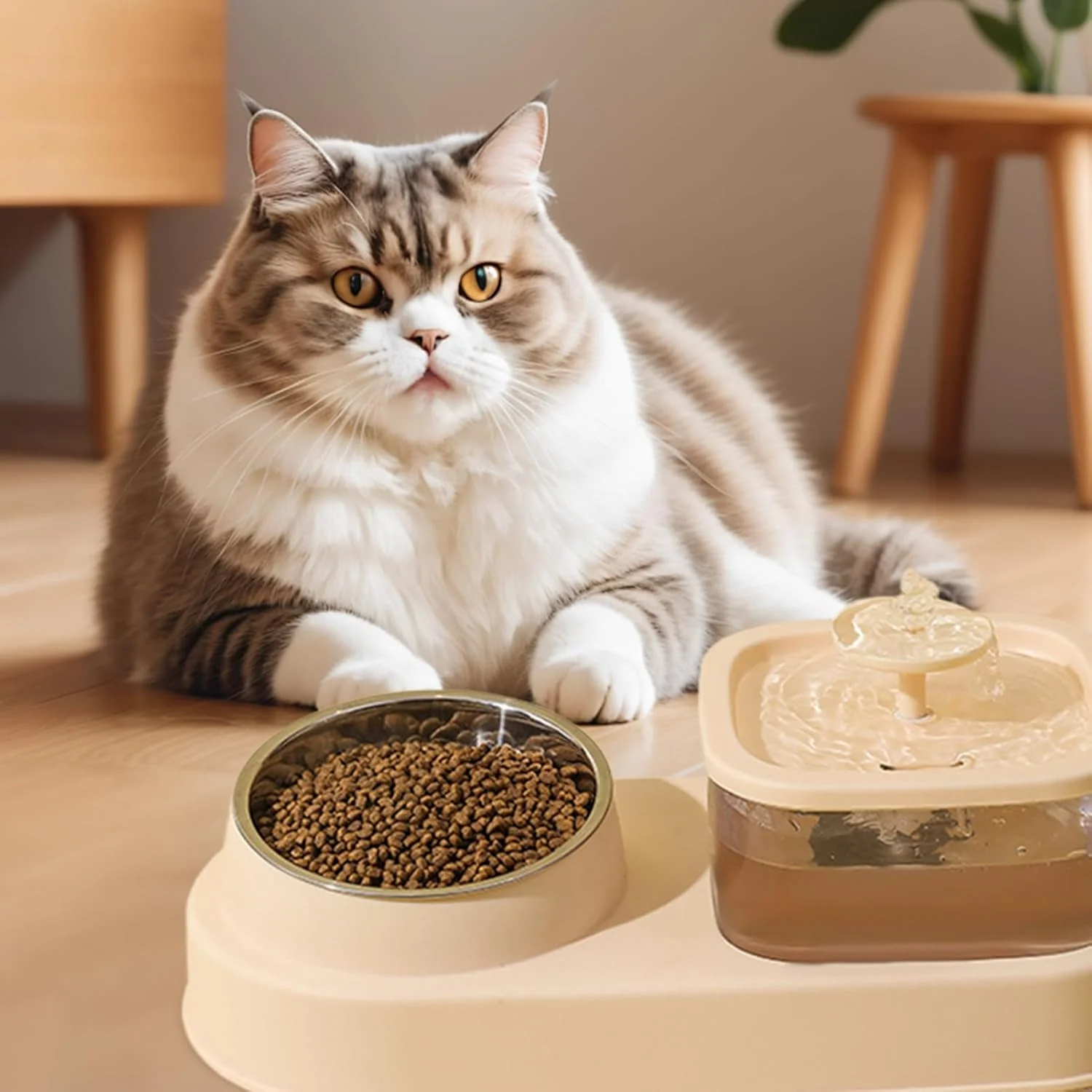 ظرف غذای گربه | ظرف غذای بدون ریزش گربه، لوازم حیوانات خانگی برای ذخیره آب و نوشیدنی روزانه بچه گربه و توله سگ مناسب برای خانواده هایی با چند حیوان خانگی ظرف غذای گربه | ظرف غذای بدون ریزش گربه، لوازم حیوانات خانگی برای ذخیره آب و نوشیدنی روزانه بچه گربه و توله سگ مناسب برای خانواده هایی با چند حیوان خانگی