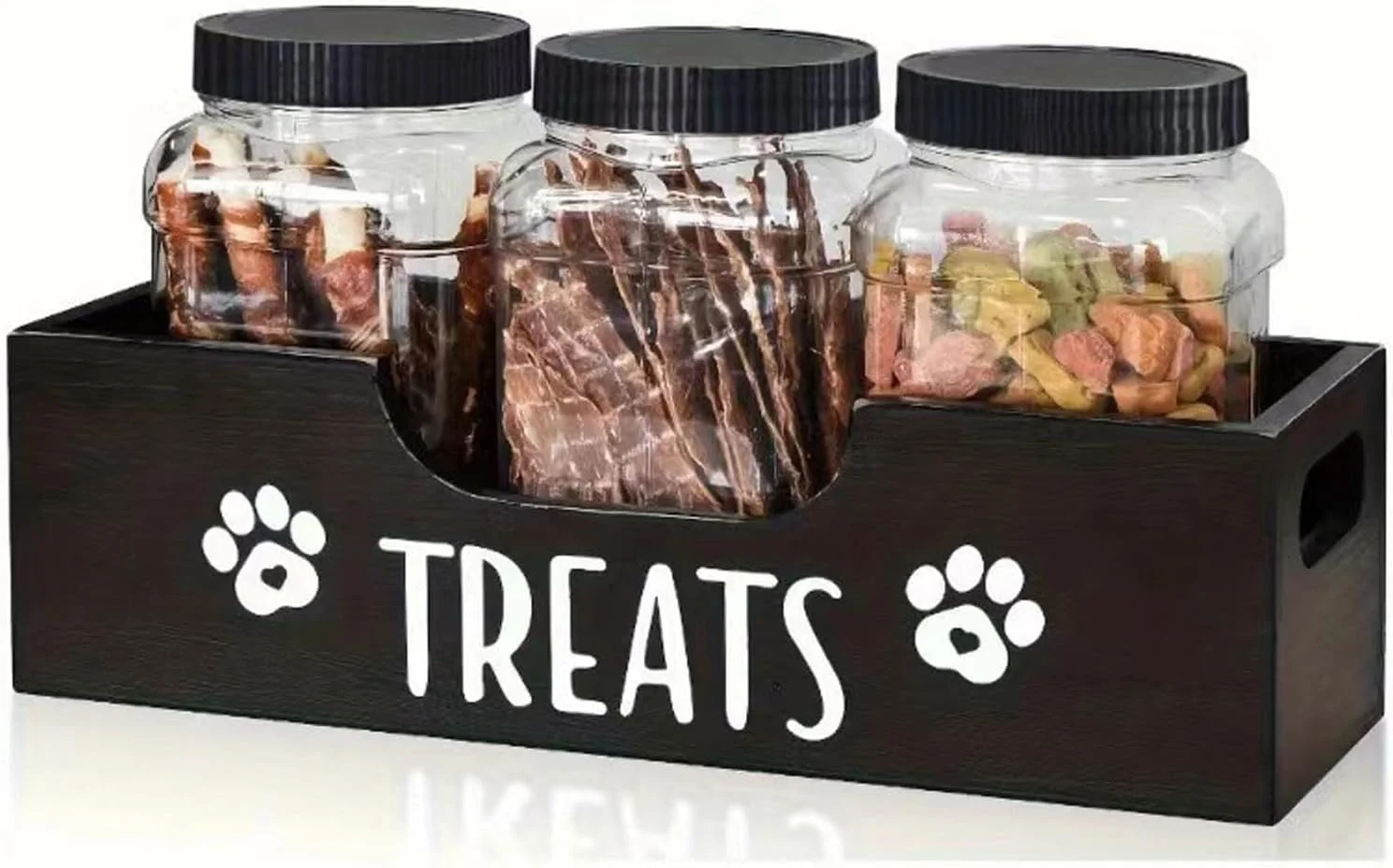 ظرف نگهداری تشویقی حیوانات خانگی، ست کامل شامل ۳ ظرف پلاستیکی بزرگ با گرید غذایی به همراه قفسه نگهداری برای منزل، مسافرت و حیوانات خانگی ظرف نگهداری تشویقی حیوانات خانگی، ست کامل شامل ۳ ظرف پلاستیکی بزرگ با گرید غذایی به همراه قفسه نگهداری برای منزل، مسافرت و حیوانات خانگی