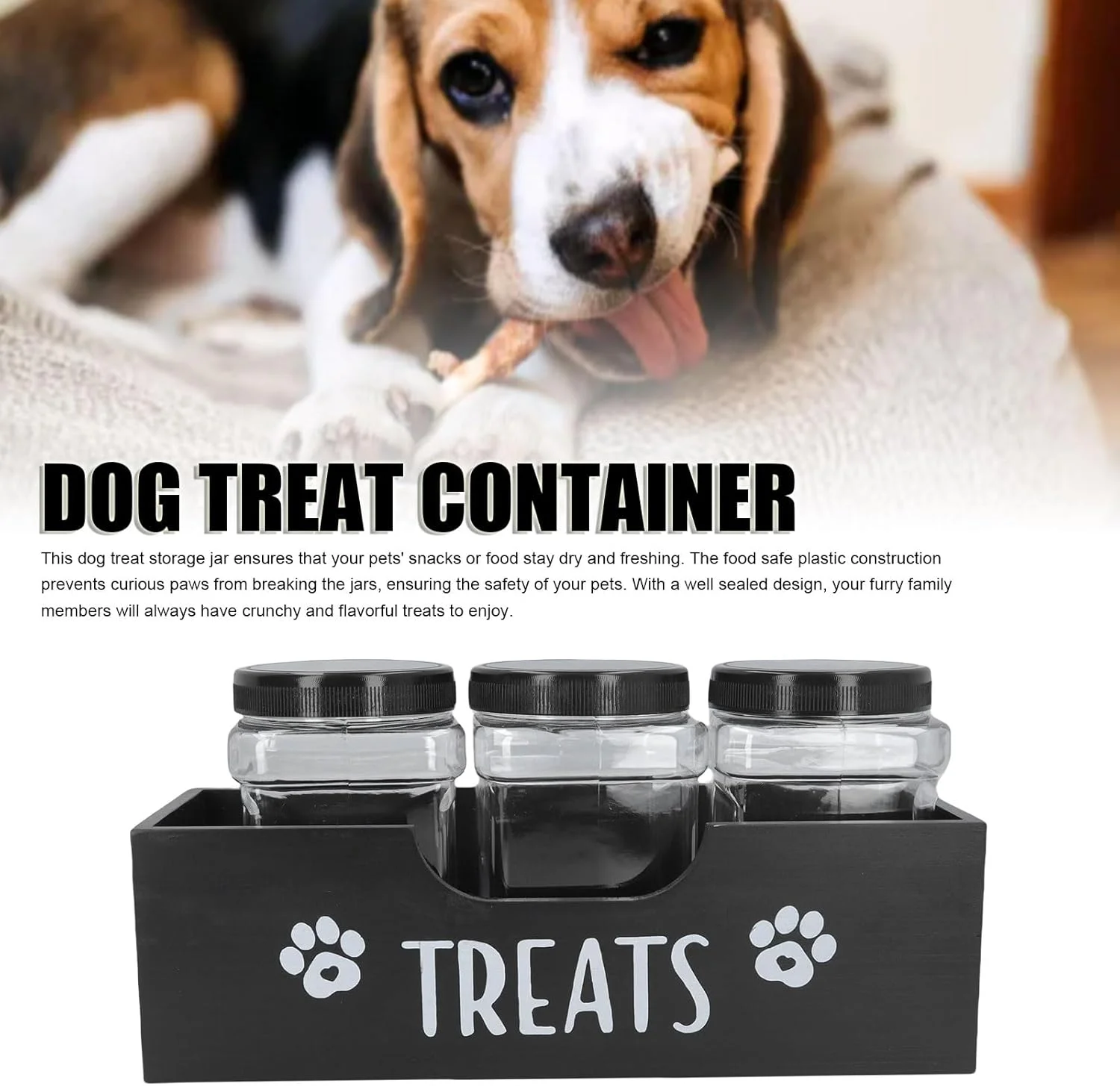 ظرف نگهداری تشویقی حیوانات خانگی، ست کامل شامل ۳ ظرف پلاستیکی بزرگ با گرید غذایی به همراه قفسه نگهداری برای منزل، مسافرت و حیوانات خانگی ظرف نگهداری تشویقی حیوانات خانگی، ست کامل شامل ۳ ظرف پلاستیکی بزرگ با گرید غذایی به همراه قفسه نگهداری برای منزل، مسافرت و حیوانات خانگی