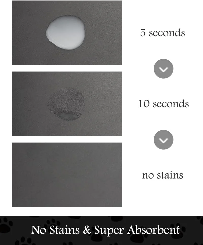 پادری زیر غذای حیوانات خانگی، مناسب برای سگ و گربه، لوازم حیوانات خانگی (خاکستری تیره، 30x48 سانتی متر)