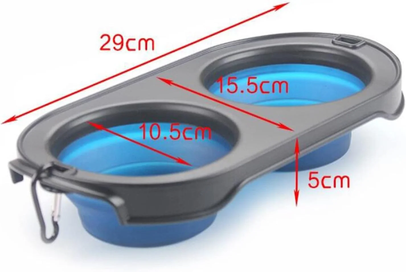 ظرف دوگانه تاشو سیلیکونی سگ، ظرف غذای سگ، ظرف غذای گربه، ظرف حیوانات خانگی ضد لغزش، بطری آب قابل حمل سگ ظرف دوگانه تاشو سیلیکونی سگ، ظرف غذای سگ، ظرف غذای گربه، ظرف حیوانات خانگی ضد لغزش، بطری آب قابل حمل سگ