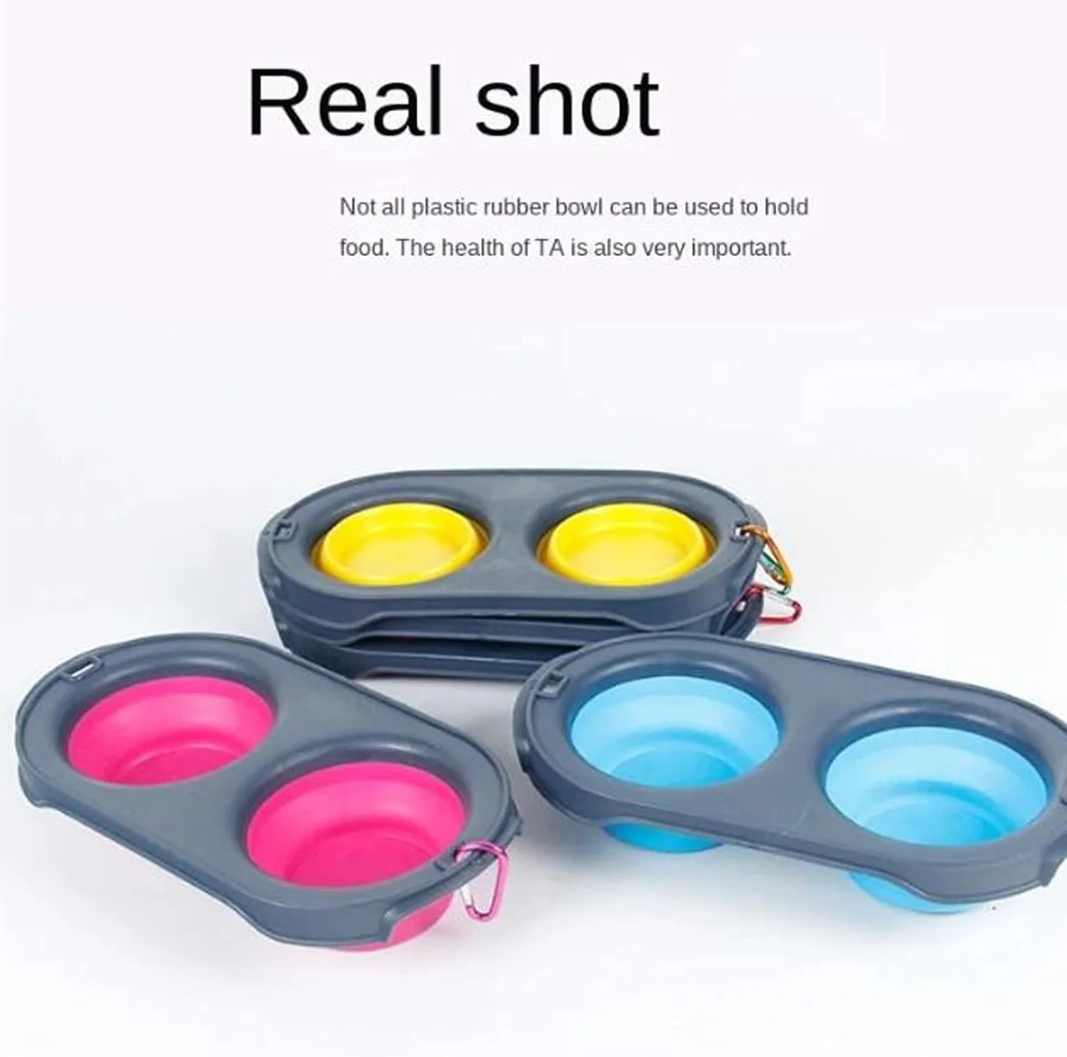 ظرف دوگانه تاشو سیلیکونی سگ، ظرف غذای سگ، ظرف غذای گربه، ظرف حیوانات خانگی ضد لغزش، بطری آب قابل حمل سگ ظرف دوگانه تاشو سیلیکونی سگ، ظرف غذای سگ، ظرف غذای گربه، ظرف حیوانات خانگی ضد لغزش، بطری آب قابل حمل سگ