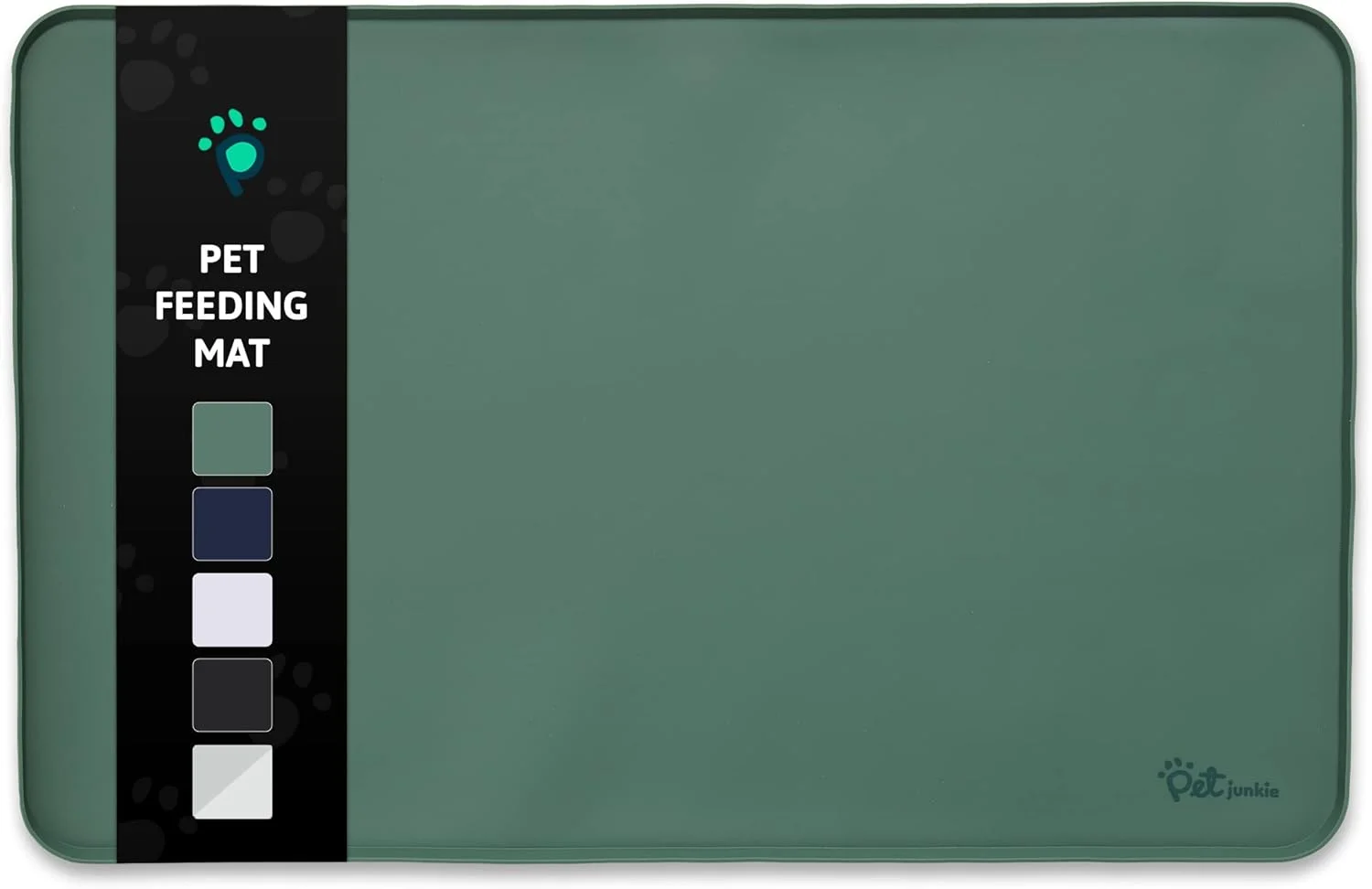 زیرانداز سیلیکونی کاسه سگ پت جانکی برای کاسه های غذا و آب حیوانات خانگی، زیرانداز ضد آب سگ یا گربه برای انواع کف (سبز)