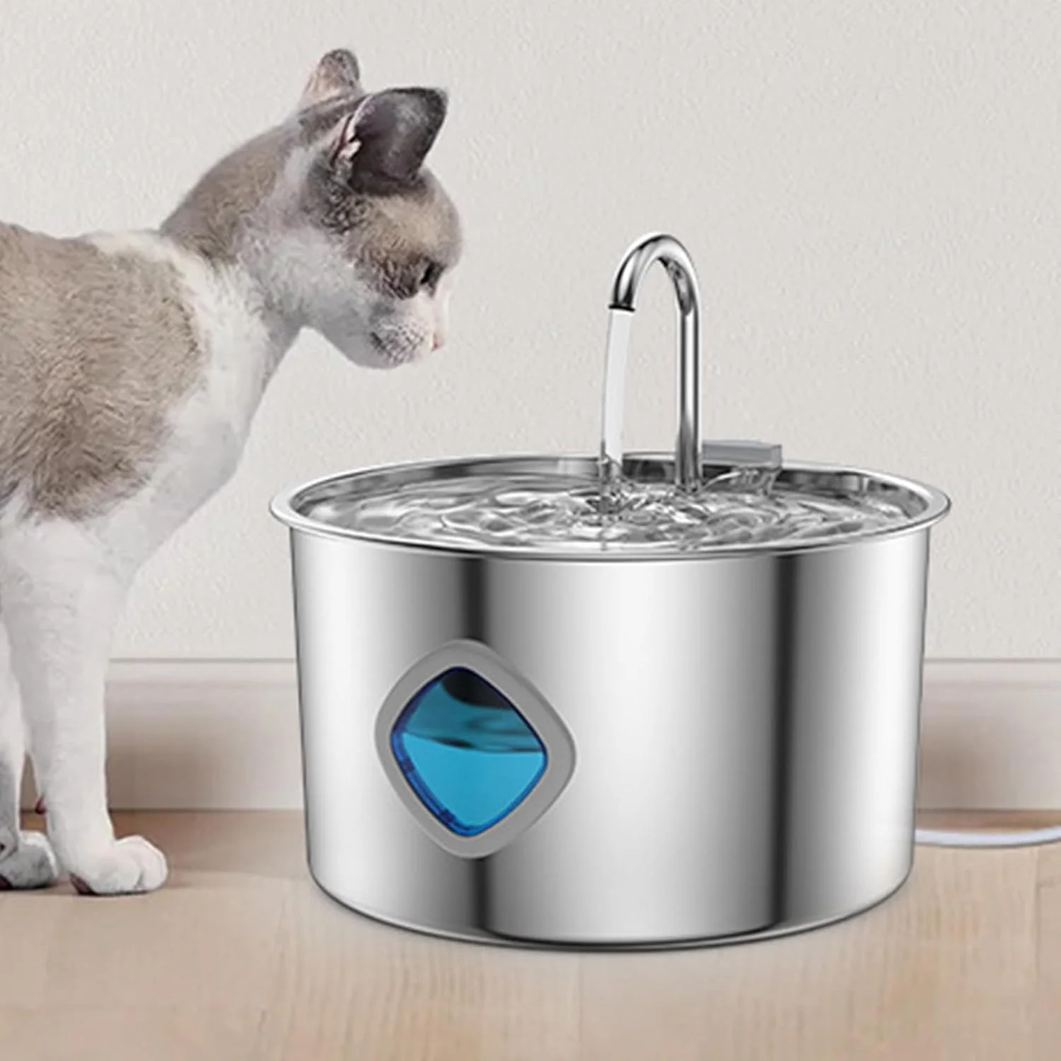 آبخوری حیوانات خانگی - ظرف آب 3.2 لیتری گربه و سگ | ظرف غذا اتوماتیک لوازم حیوانات خانگی برای نوشیدن توله سگ، بچه گربه، نژادهای بزرگ، متوسط و کوچک در داخل خانه آبخوری حیوانات خانگی - ظرف آب 3.2 لیتری گربه و سگ | ظرف غذا اتوماتیک لوازم حیوانات خانگی برای نوشیدن توله سگ، بچه گربه، نژادهای بزرگ، متوسط و کوچک در داخل خانه