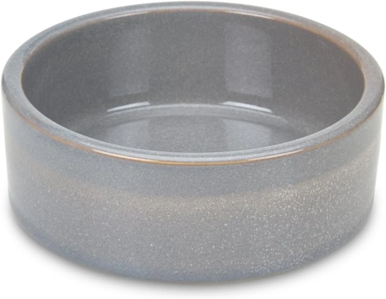 ظرف غذای حیوانات خانگی پت فیس، دو رنگ، مناسب برای غذا دادن و آب دادن به سگ و گربه، خاکستری، 15 سانتی متر (بسته 1 عددی)