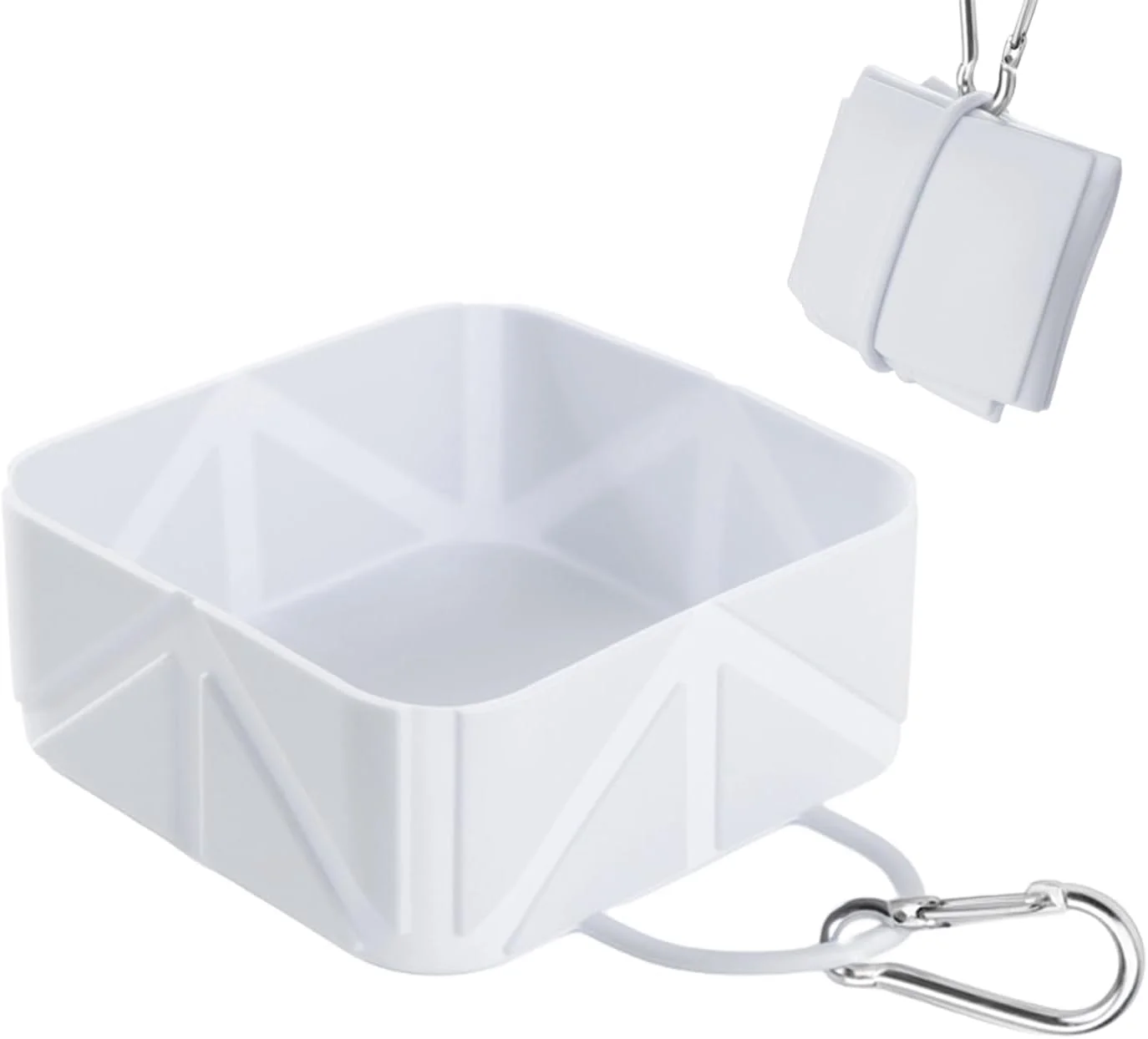 ظرف غذای سگ قابل حمل - ظرف غذای تاشو حیوانات خانگی، 500 میلی لیتر، ظرف آبخوری برای سگ ها و گربه های کوچک و متوسط، مناسب برای سفر، پیاده روی، کمپینگ و ساحل