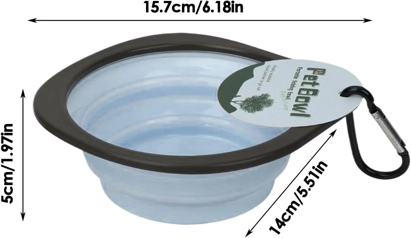 کاسه مسافرتی سگ، ظرف تاشو آب قابل حمل، ظرف غذاخوری با گیره کارابین، لوازم غذا دادن برای پیاده روی و سفر در فضای باز کاسه مسافرتی سگ، ظرف تاشو آب قابل حمل، ظرف غذاخوری با گیره کارابین، لوازم غذا دادن برای پیاده روی و سفر در فضای باز