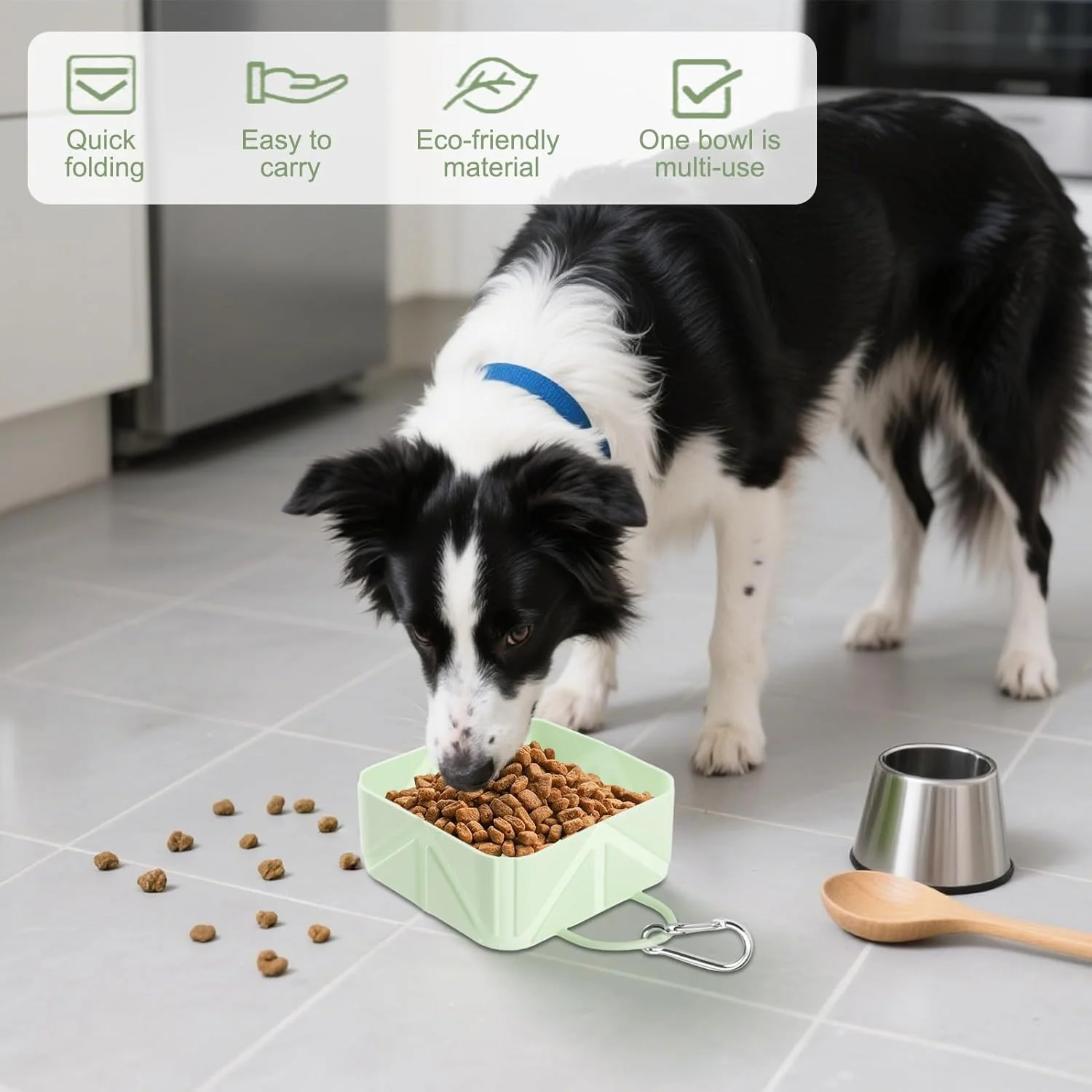 کاسه آب سگ تاشو قابل حمل | ظرف غذای تاشو حیوانات خانگی، 500 میلی لیتر مناسب برای سگ ها و گربه های کوچک و متوسط، مسافرت با ماشین، قایق، پیاده روی، کمپینگ و ساحل کاسه آب سگ تاشو قابل حمل | ظرف غذای تاشو حیوانات خانگی، 500 میلی لیتر مناسب برای سگ ها و گربه های کوچک و متوسط، مسافرت با ماشین، قایق، پیاده روی، کمپینگ و ساحل