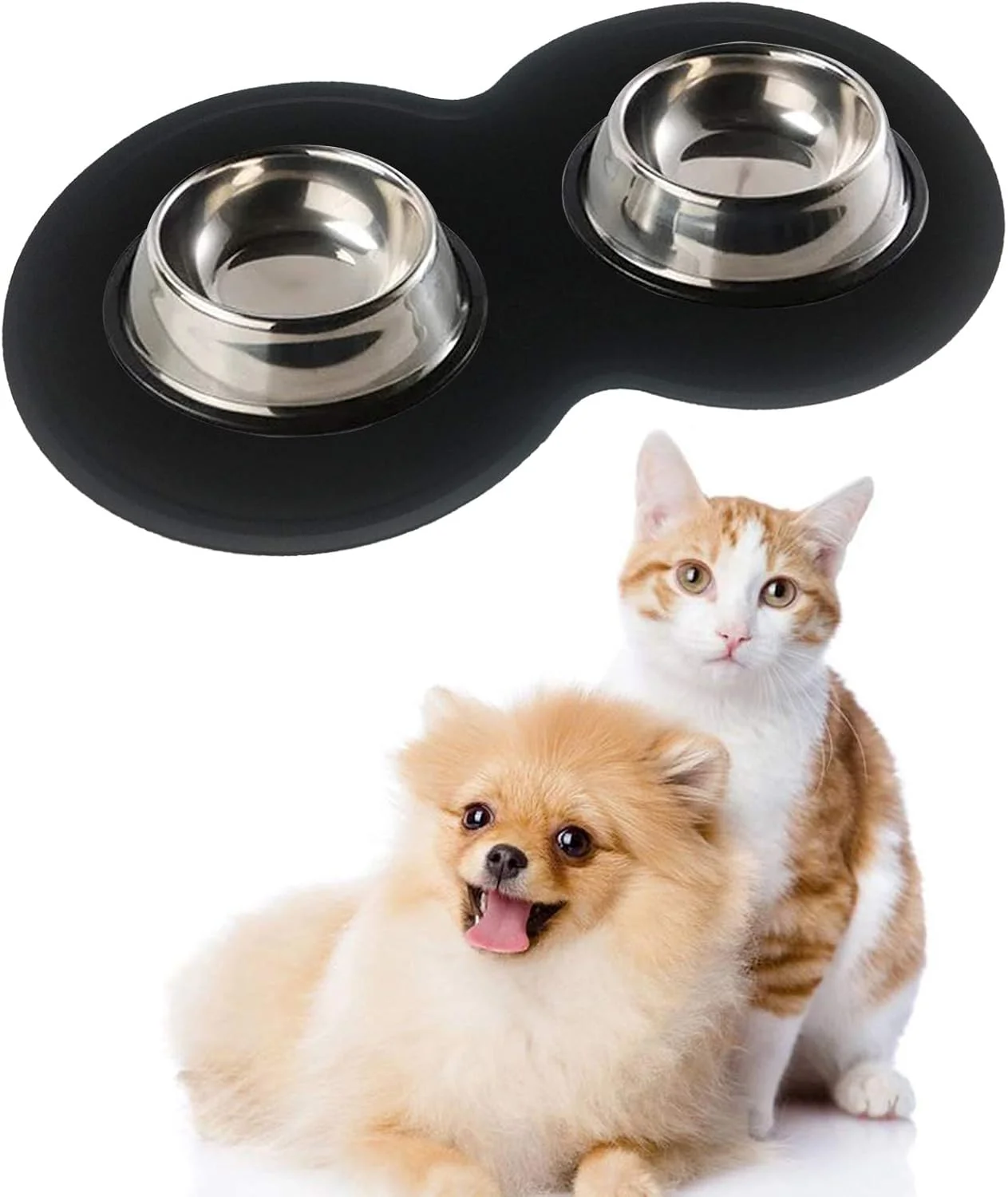 زیرانداز سیلیکونی غذای حیوانات خانگی، سگ و گربه، ضد لغزش و ضد آب، سینی غذای حیوانات خانگی، زیر بشقابی کاسه گربه، 47.5x27 سانتی متر