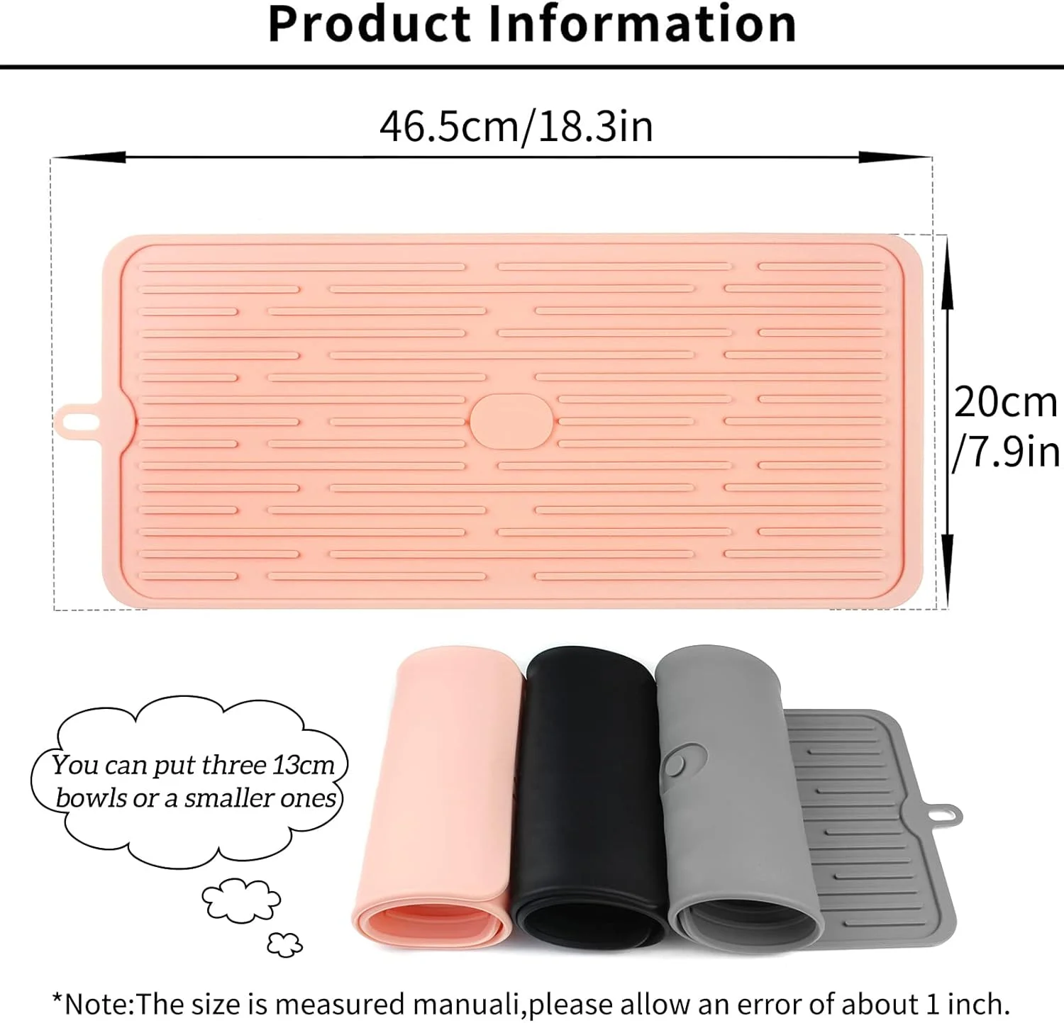 زیرانداز غذای حیوانات خانگی پتلام مناسب سگ و گربه، برای جلوگیری از ریختن آب و غذا، مناسب برای حیوانات خانگی متوسط و کوچک، صورتی، سیلیکونی
