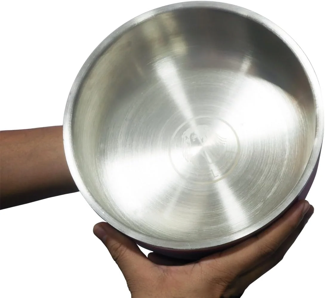 کاسه سگ دو جداره استیل سالوکی، ظرفیت 1200 میلی لیتر، زمردی