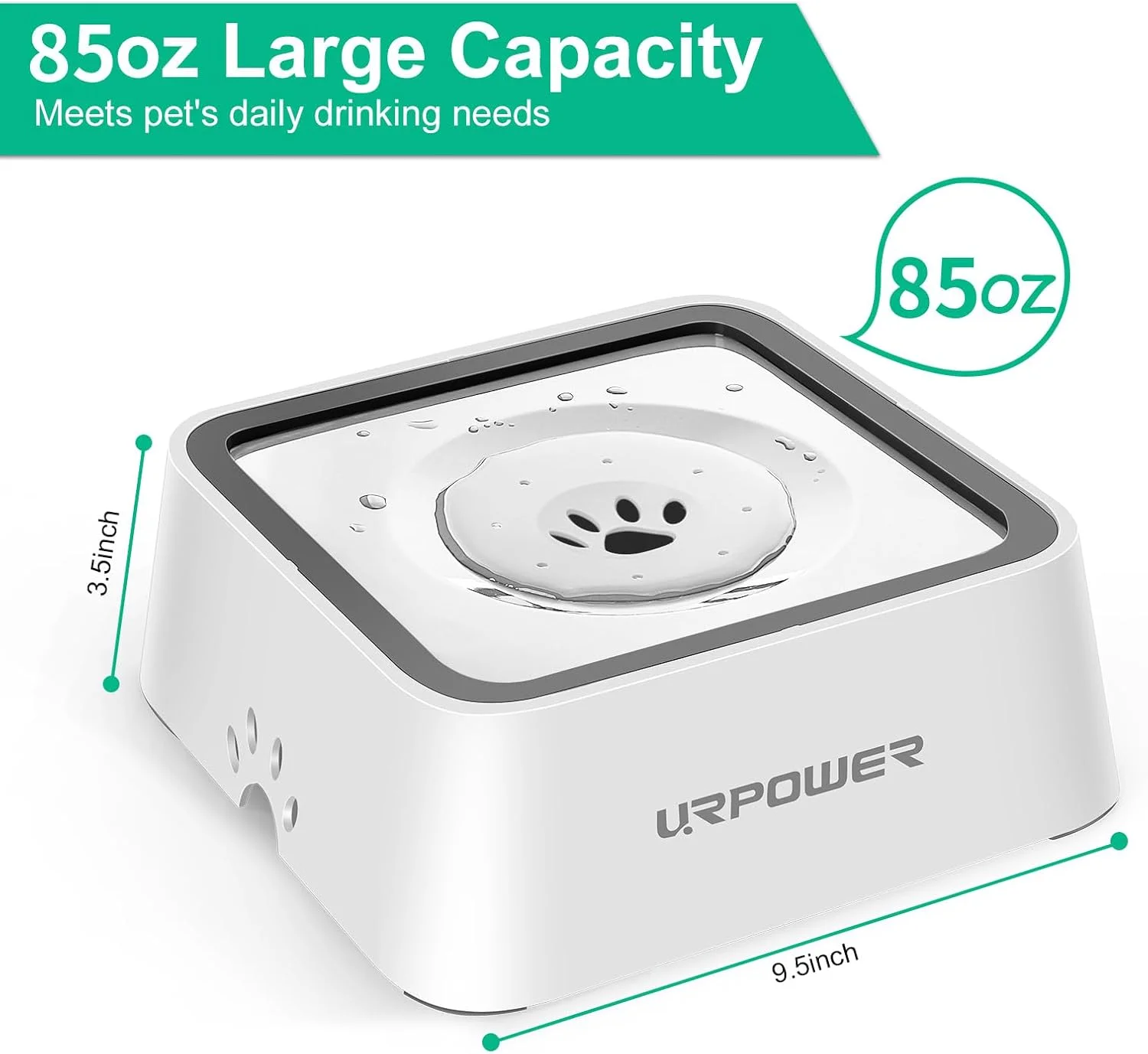 ظرف آب سگ URPOWER با ظرفیت بزرگ 2.5 لیتری (85 اونس)، بدون ریزش، پخش کننده آب حیوانات خانگی برای نوشیدنی های نامرتب، ضد پاشش، تغذیه کننده آهسته آب، ظرف آب مسافرتی قابل حمل برای سگ، گربه و حیوانات خانگی ظرف آب سگ URPOWER با ظرفیت بزرگ 2.5 لیتری (85 اونس)، بدون ریزش، پخش کننده آب حیوانات خانگی برای نوشیدنی های نامرتب، ضد پاشش، تغذیه کننده آهسته آب، ظرف آب مسافرتی قابل حمل برای سگ، گربه و حیوانات خانگی