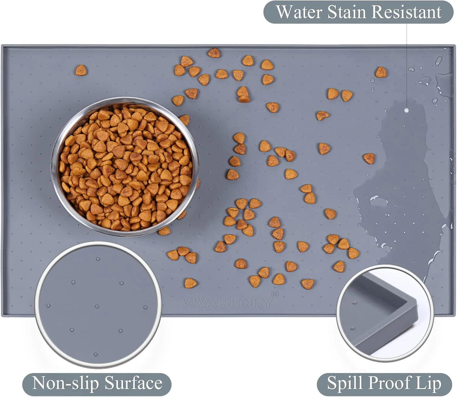 زیرانداز غذای سگ ویواگلوری، زیرانداز سیلیکونی کاسه گربه و سگ، زیرانداز ضد لغزش غذا، کوچک 48x30 سانتی متر، ضد آب، مناسب مواد غذایی زیرانداز غذای سگ ویواگلوری، زیرانداز سیلیکونی کاسه گربه و سگ، زیرانداز ضد لغزش غذا، کوچک 48x30 سانتی متر، ضد آب، مناسب مواد غذایی