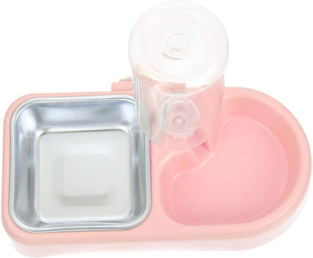 آبخوری سگ و گربه WANAM، ظرف غذای حیوانات خانگی، آبخوری اتوماتیک سگ، بطری مایل، لوازم جانبی، مجموعه آبخوری فواره (رنگ: صورتی)