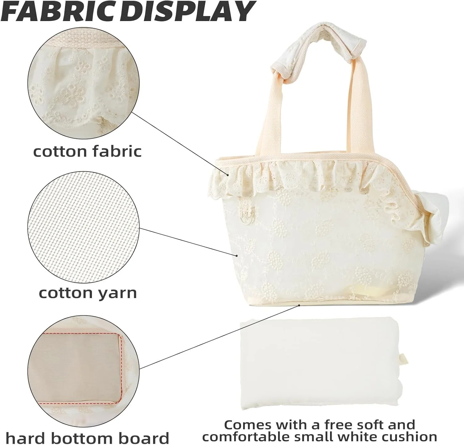 کیف حمل توله سگ Azonee، کیف پیاده روی سگ، کیف دستی کوچک سگ، کیف حمل گربه/توله سگ بزرگ با جیب های متعدد، توری تنفسی با کوسن نرم، مینی توری برای سگ، گربه و خرگوش