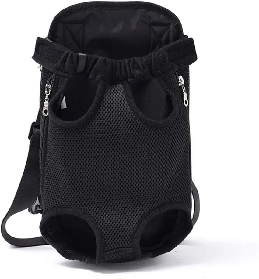کیف کوله پشتی حمل حیوانات خانگی WYJW، طرح استتار توری، مناسب سفر و گردش در فضای باز، دارای تهویه مناسب، دارای دسته و بند شانه برای سگ و گربه های کوچک، نژاد چی‌واوا، مناسب برای بیرون رفتن (رنگ: مشکی، سایز: S)