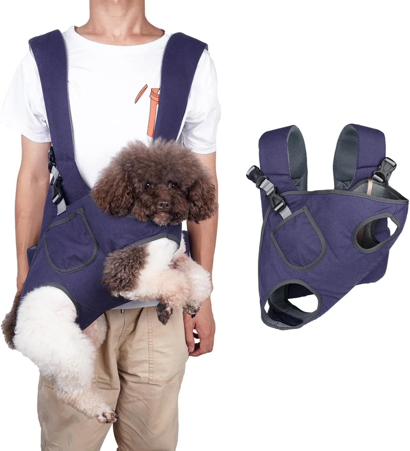 کیف کوله پشتی حمل حیوانات خانگی، کوله پشتی بیرون بر برای سگ و گربه، کیف مسافرتی با توری تنفسی و قابل تنظیم برای حیوانات کوچک و متوسط، کیف حمل سگ با قابلیت بیرون گذاشتن پاها برای مسافرت، دوچرخه سواری، پیاده روی سایز M کیف کوله پشتی حمل حیوانات خانگی، کوله پشتی بیرون بر برای سگ و گربه، کیف مسافرتی با توری تنفسی و قابل تنظیم برای حیوانات کوچک و متوسط، کیف حمل سگ با قابلیت بیرون گذاشتن پاها برای مسافرت، دوچرخه سواری، پیاده روی سایز M