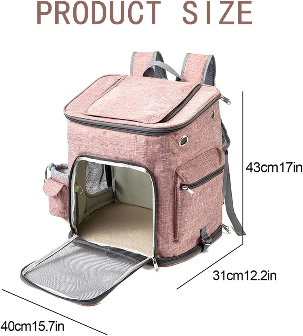 کوله پشتی تاشو حیوانات خانگی برای سگ ها و گربه های کوچک زیر 9 کیلوگرم، کوله پشتی حمل حیوانات خانگی، دارای تهویه و دیواره های نرم برای مسافرت، پیاده روی، کمپینگ، قدم زدن و استفاده در فضای باز (صورتی) کوله پشتی تاشو حیوانات خانگی برای سگ ها و گربه های کوچک زیر 9 کیلوگرم، کوله پشتی حمل حیوانات خانگی، دارای تهویه و دیواره های نرم برای مسافرت، پیاده روی، کمپینگ، قدم زدن و استفاده در فضای باز (صورتی)