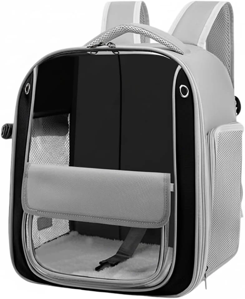 کیف کوله پشتی حمل گربه تنفسی، کیف حمل گربه برای گربه کوچک و متوسط، کوله پشتی سگ، کیف حمل جلویی برای مسافرت، پیاده روی، کمپینگ 39 x 33 x 25 سانتی متر