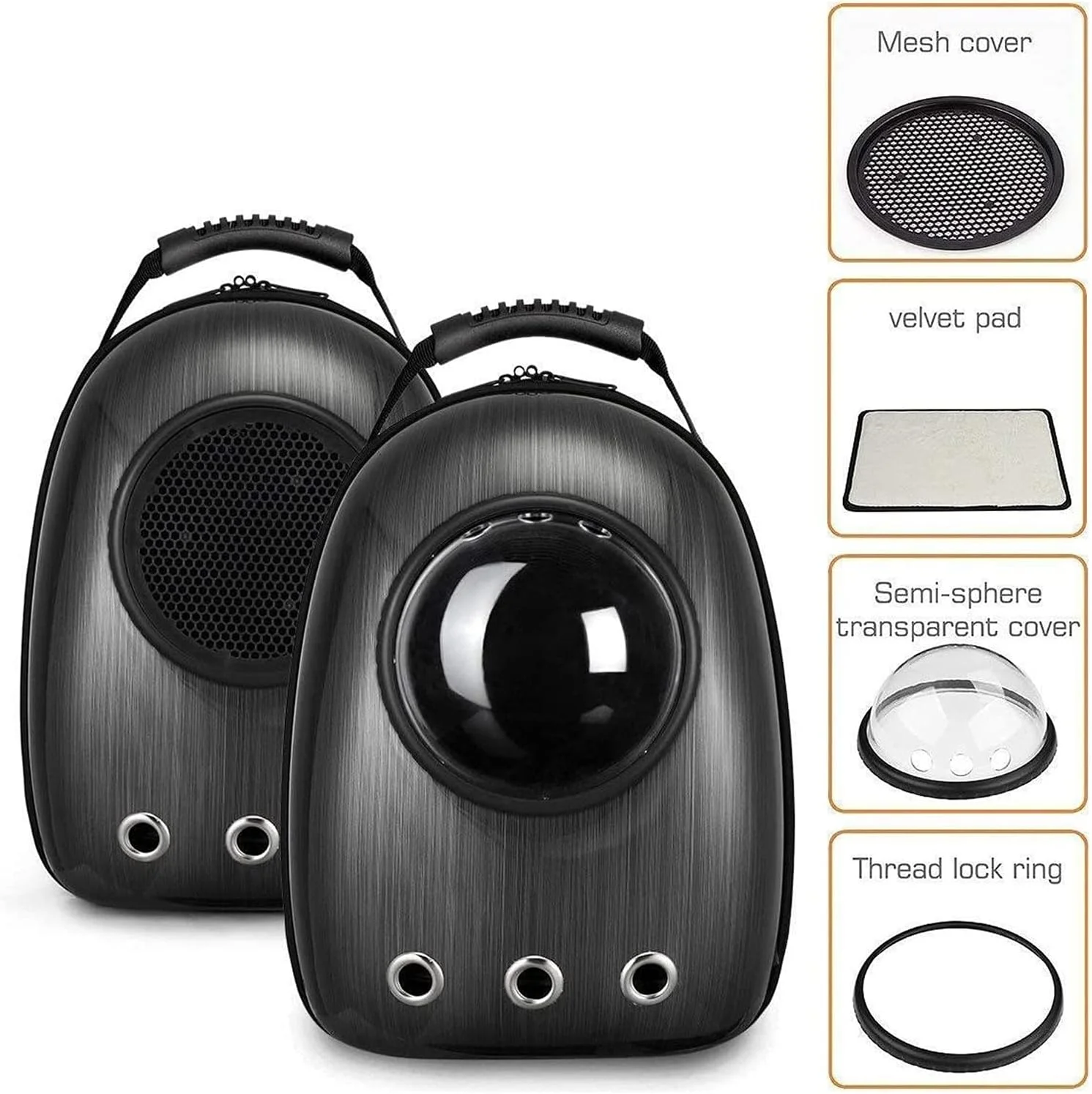 کیف کوله پشتی حمل حیوانات خانگی مدل فضایی تنفسی، مناسب سگ و گربه های کوچک