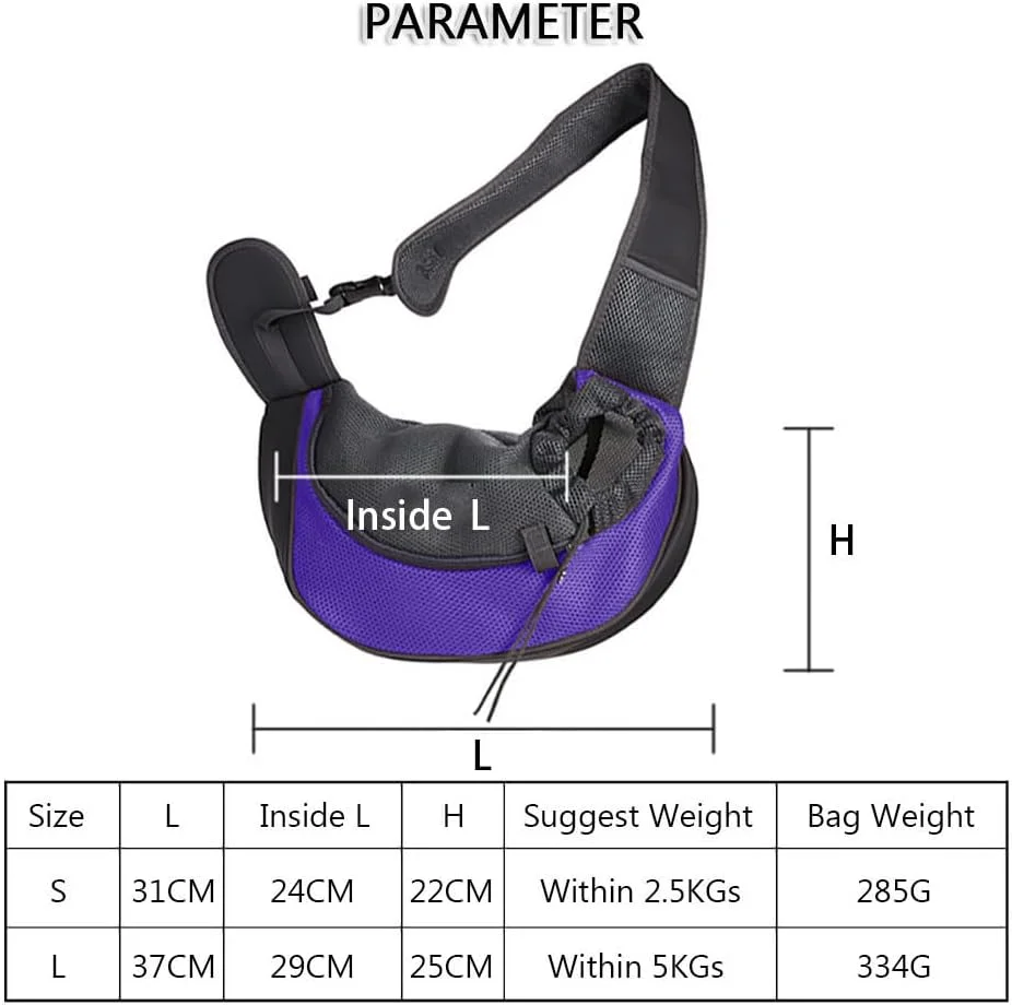 کیف حمل سگ و گربه مومو بیر، کوله پشتی توری مخصوص حمل حیوانات خانگی، ایمن و قابل تنفس، مناسب برای سگ های کوچک، توله سگ و گربه، مناسب برای سفر (بزرگ، بنفش)