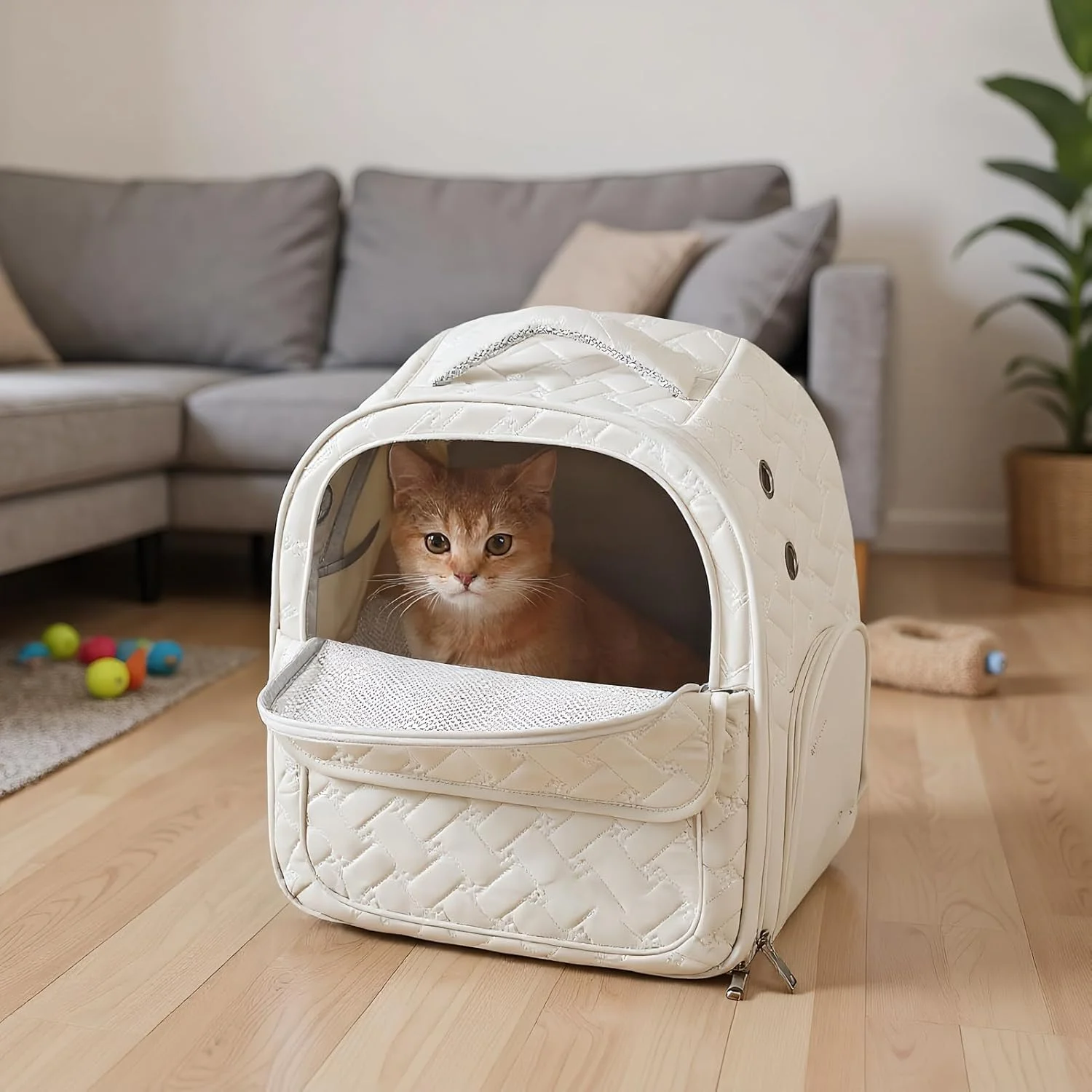 کیف حمل گربه | کوله پشتی حمل سگ، کیف دستی تاشو قابل حمل برای کمپینگ، پیاده روی، موتور سیکلت، گردش های خارج از منزل، ماشین و داخل خانه